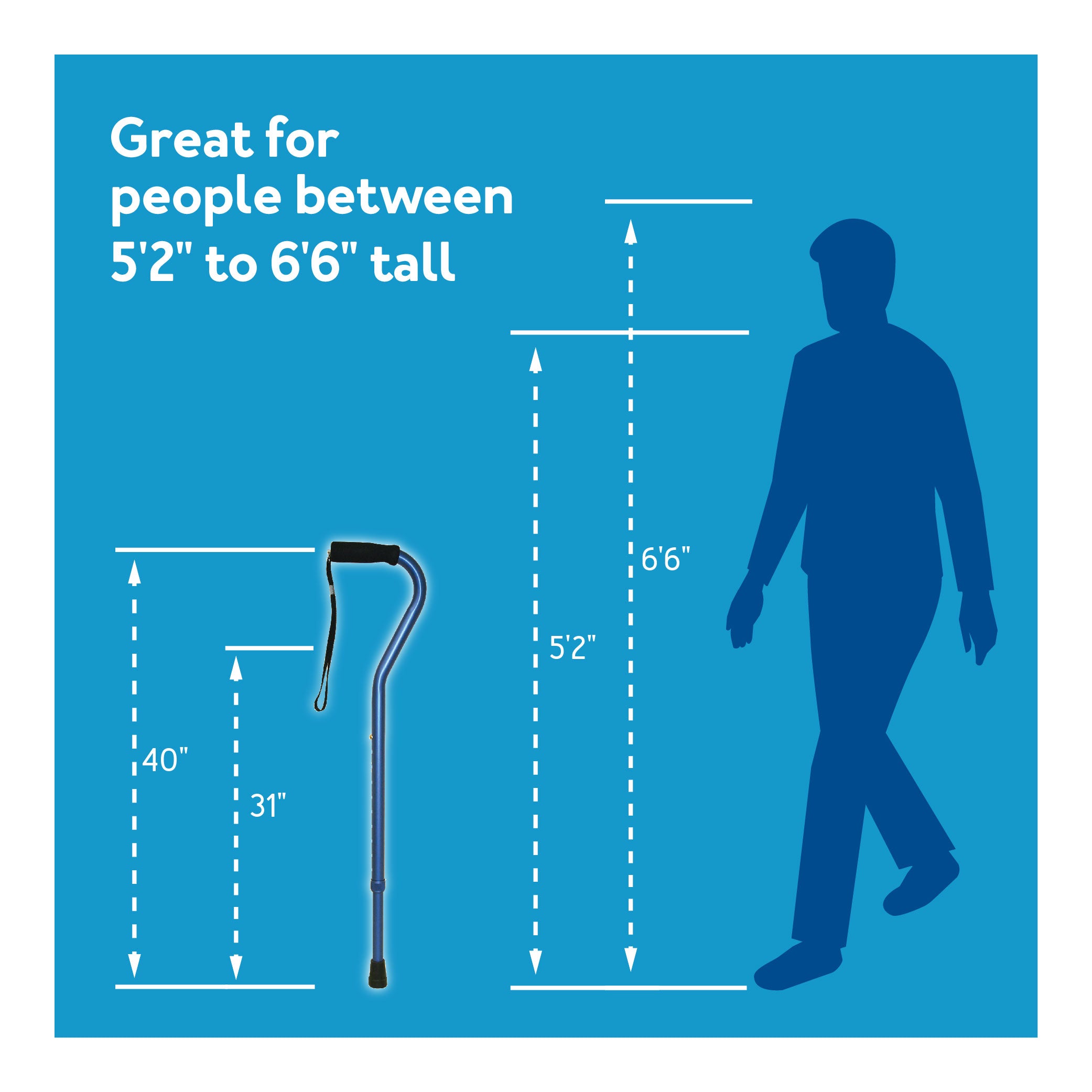 Carex Designer Offset Walking Cane - Carex Health Brands