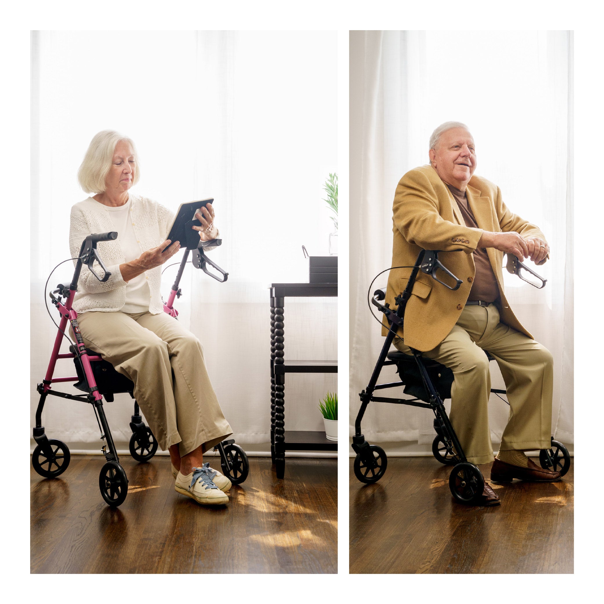 Carex Step 'N Rest® Rolling Walker - Carex Health Brands