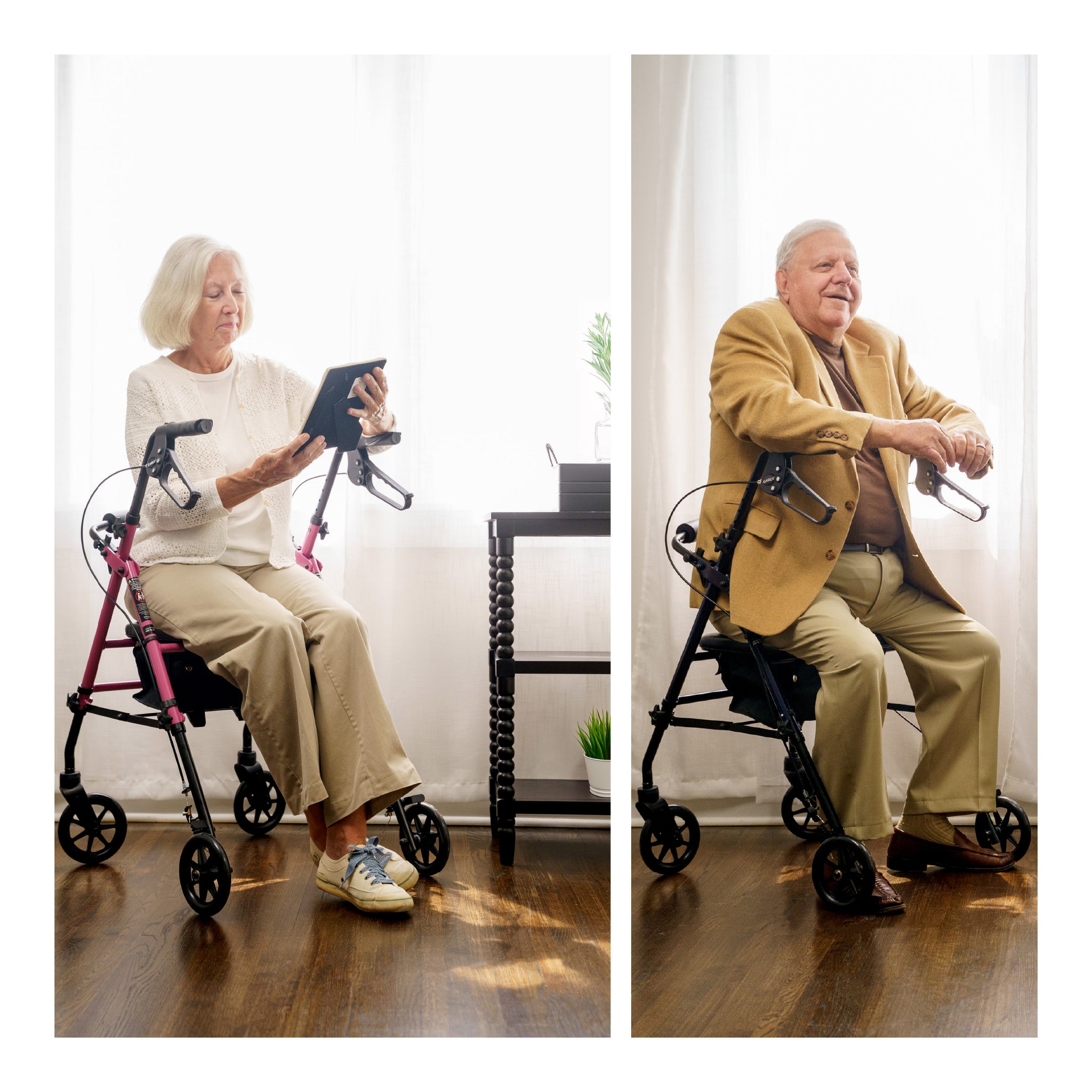 Carex Step 'N Rest® Rolling Walker - Carex Health Brands