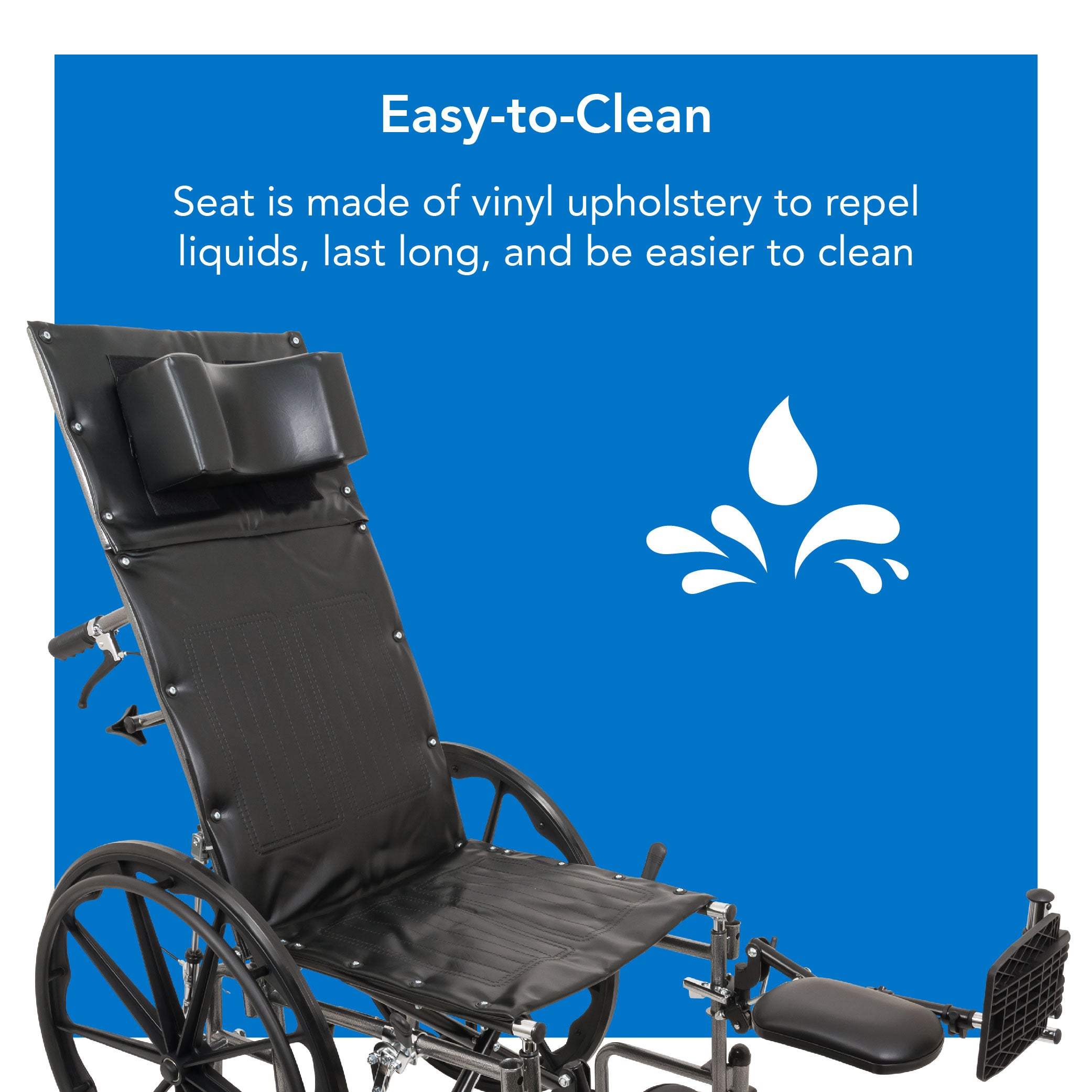 ProBasics Reclining Wheelchair with Removable Arms and Elevating Legrests - Carex Health Brands