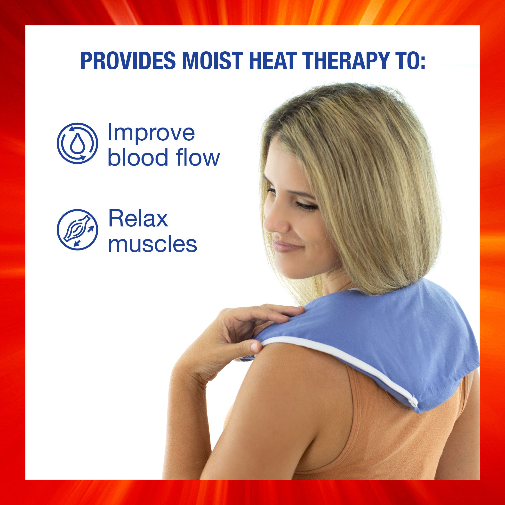 ThermiPaq Moist Heat Pain Relief Neck Wrap - Carex Health Brands
