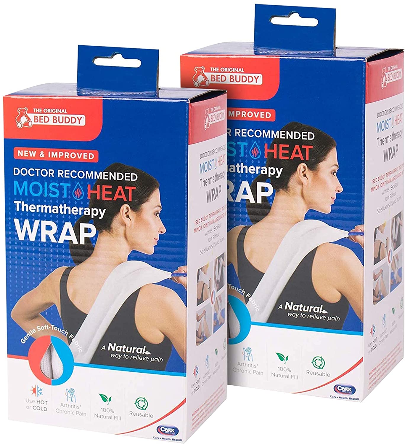 Bed Buddy Hot & Cold Wrap - Two Pack - Carex Health Brands