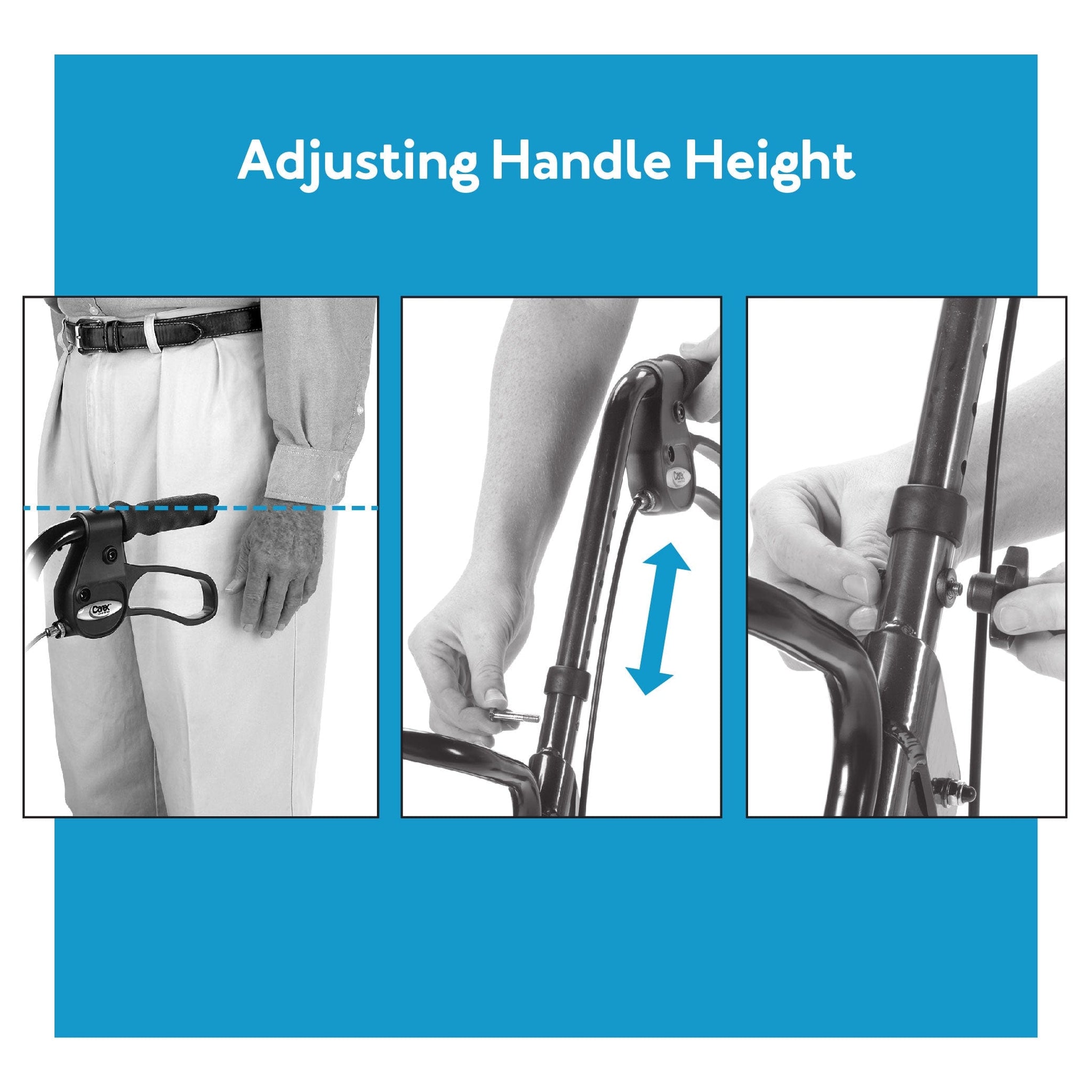 Carex Steel Rolling Walker - Carex Health Brands