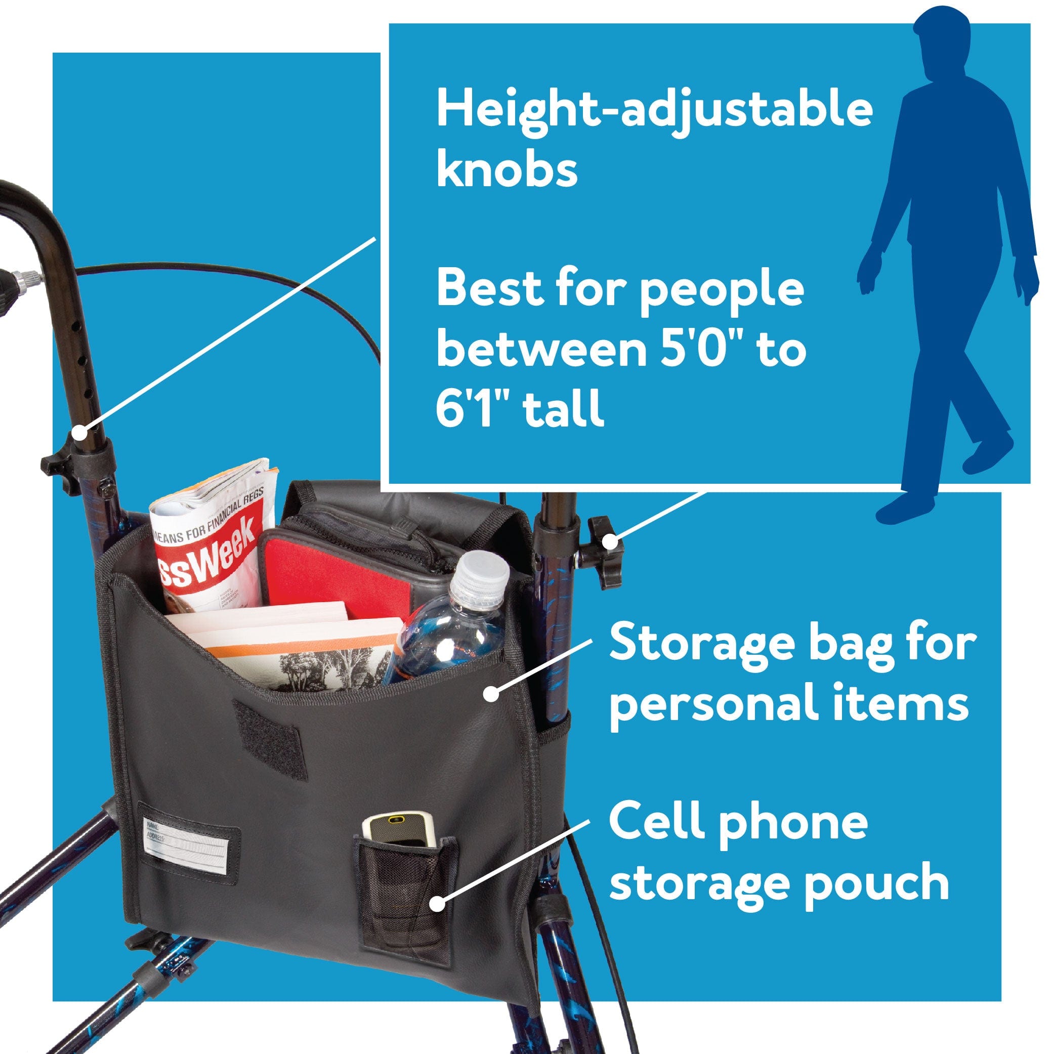 Carex Trio Rolling Walker - Carex Health Brands