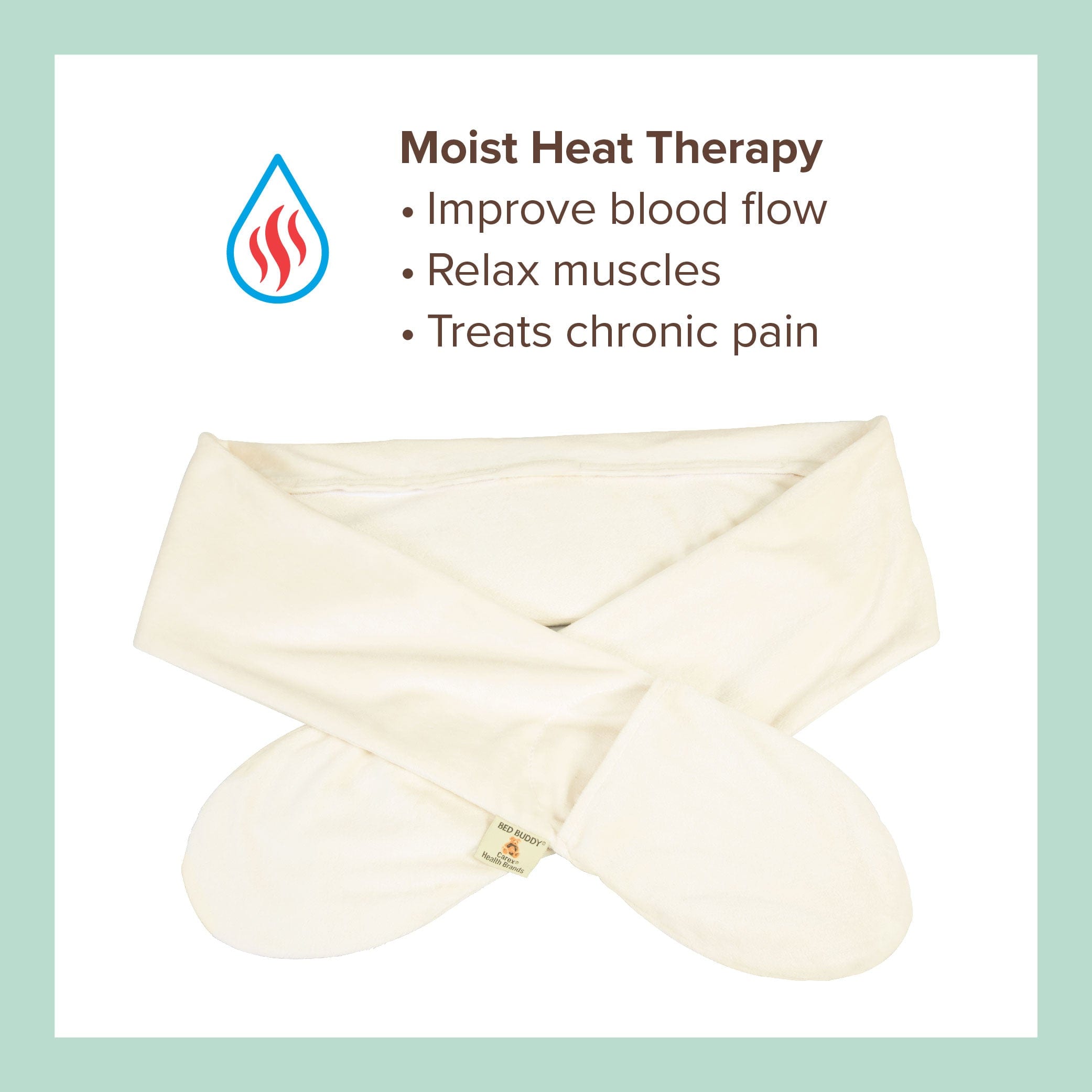 Bed Buddy Neck & Hand Wrap - Moist heat therapy to improve blood flow, relax muscles, and treat chronic pain