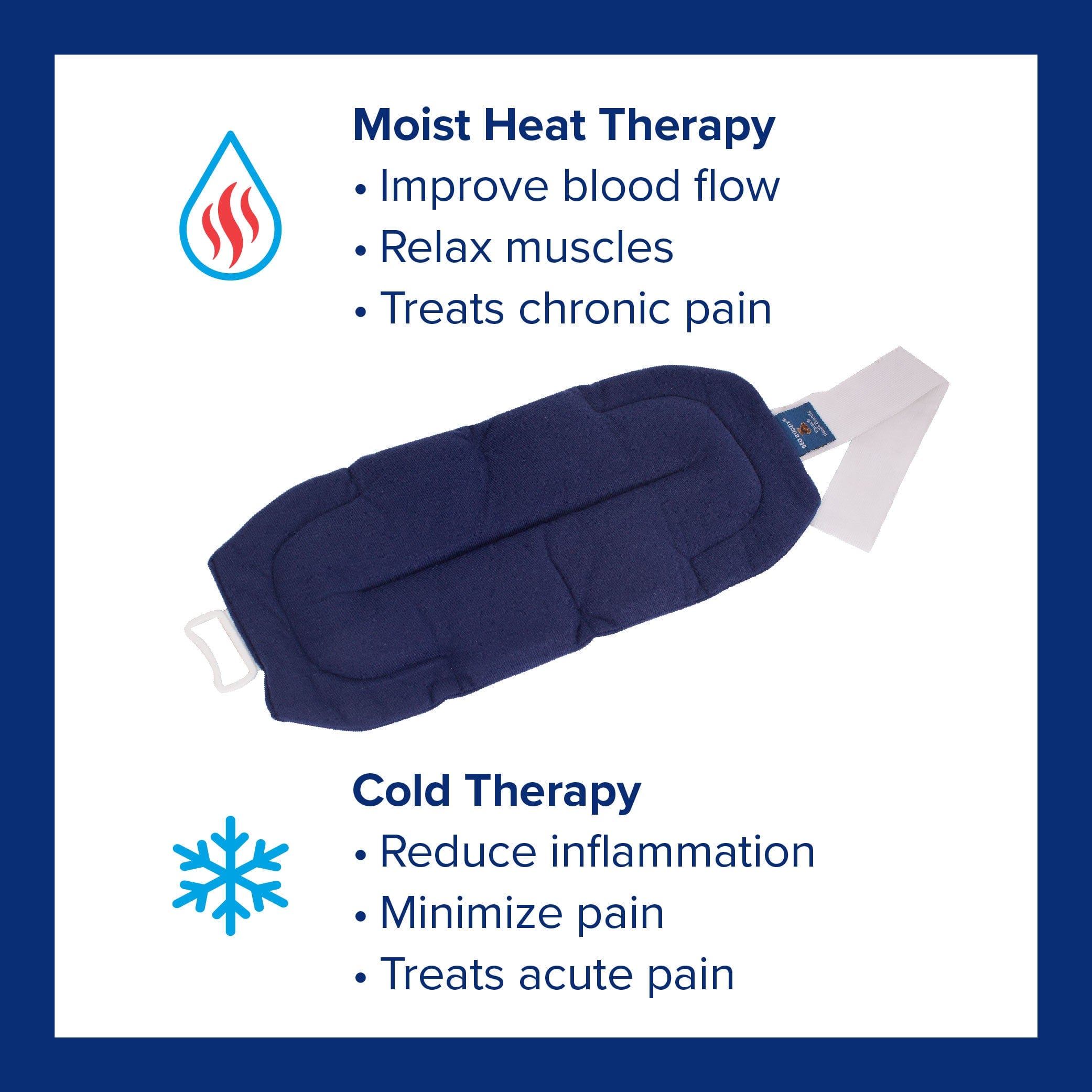 Bed Buddy Back Wrap - Moist heat therapy to improve blood flow, relax muscles, and treat chronic pain - Cold therapy to reduce inflammation, minimize pain, and treat chronic pain