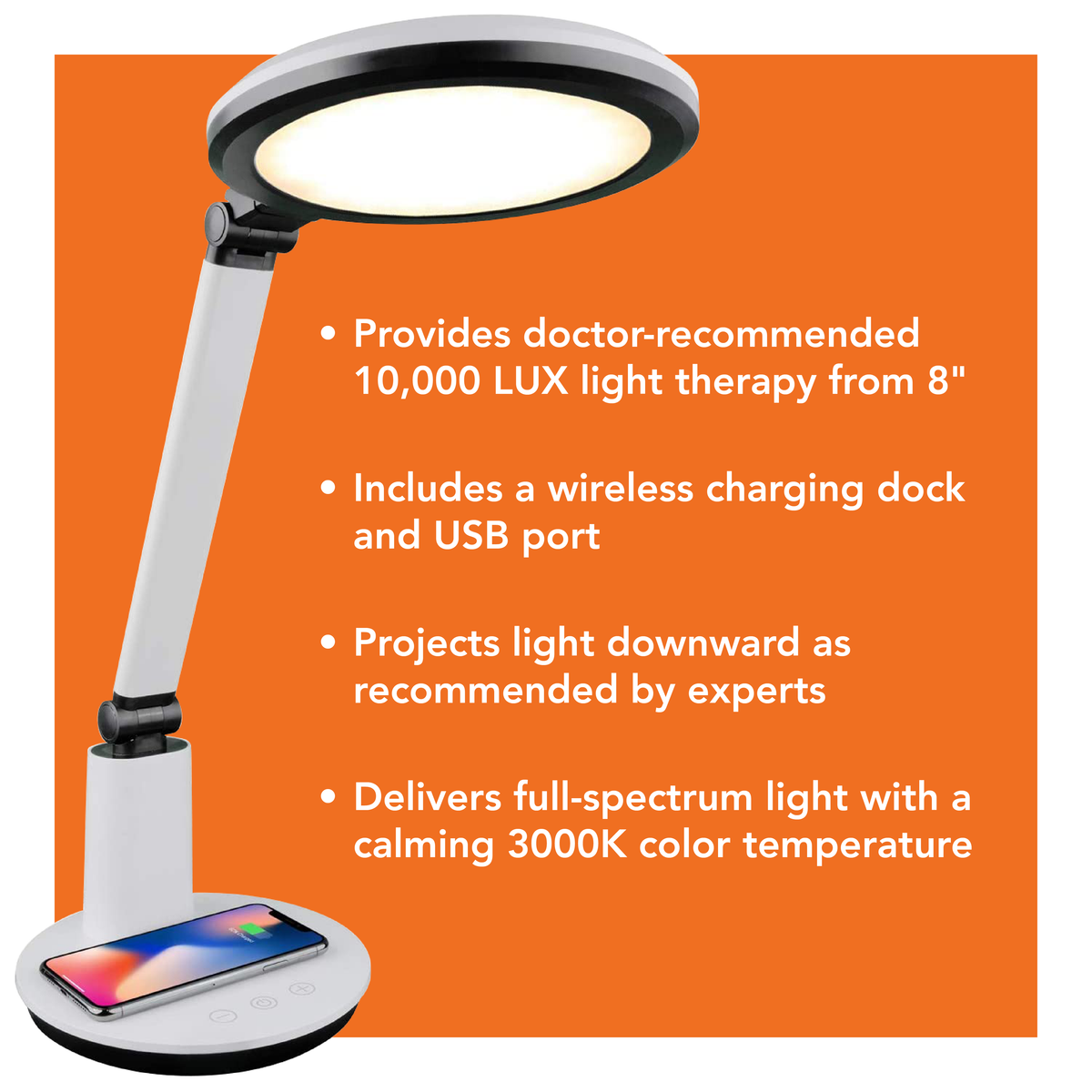 TheraLite Light Therapy Lamp - 10,000 LUX - Compact Bright Light Sun Lamp -  Sun Light Lamp, Therapy Light, Energy Booster and Mood Lifter