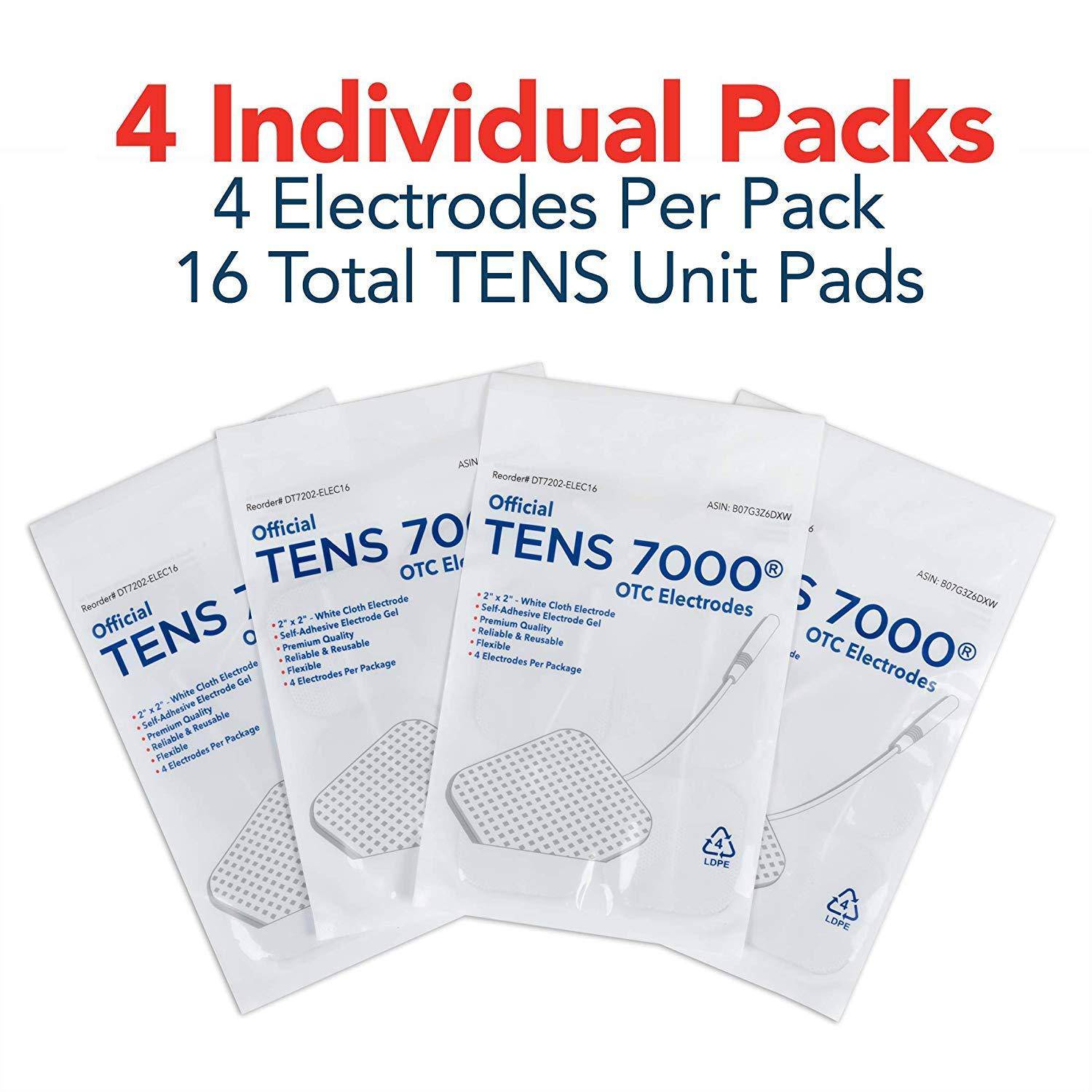 TENS 7000 Official Electrodes, Multi-Pack - Carex Health Brands