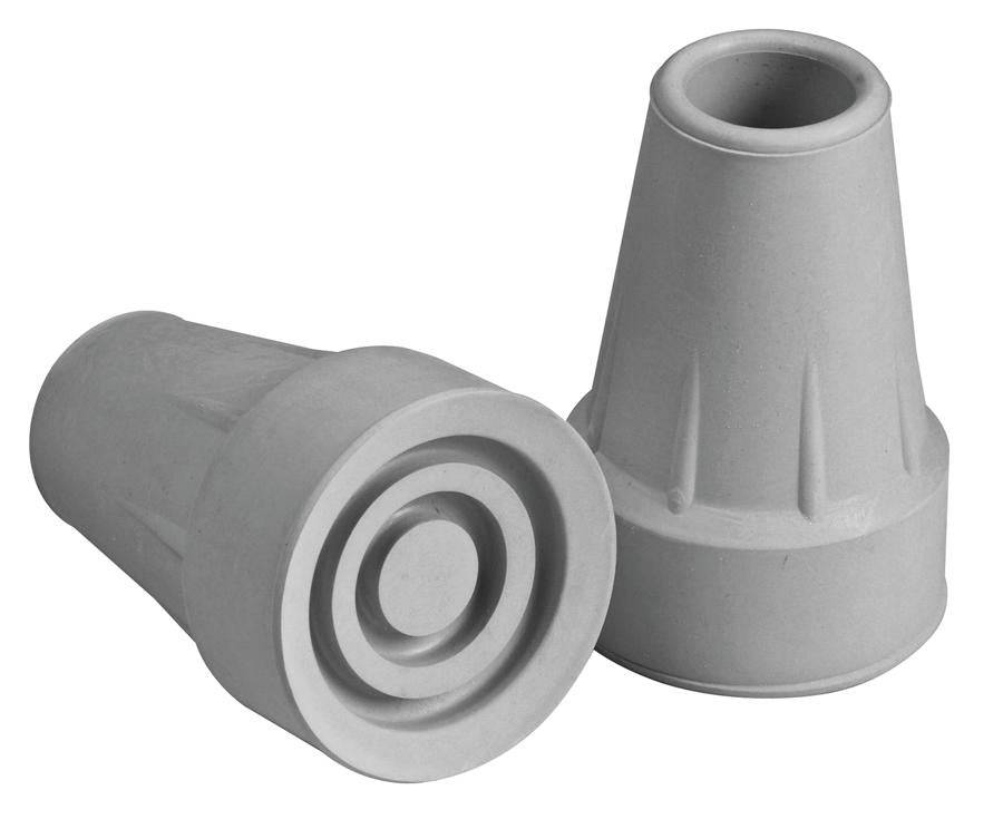 Carex Standard Rubber Crutch Tips Grey 3/4" to 7/8" Diameter