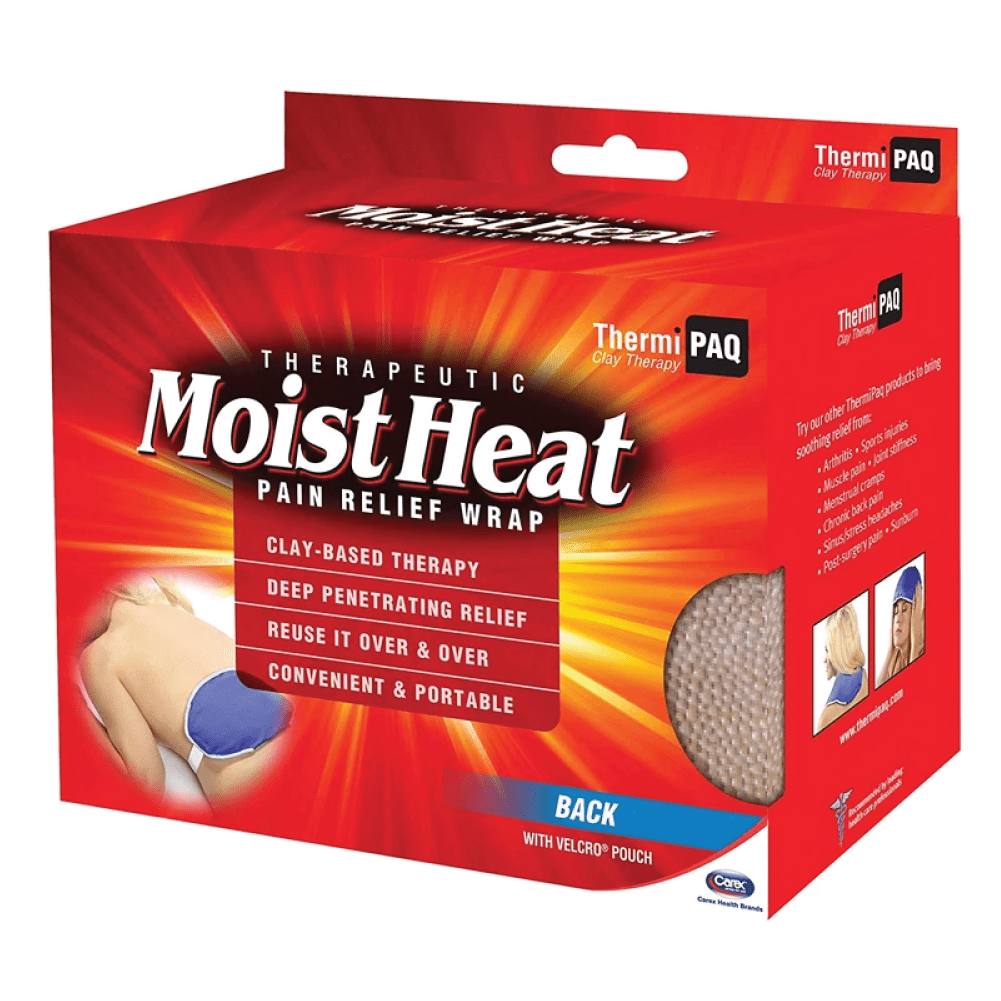 ThermiPaq Moist Heat Back Pain and Headache Relief Wrap - Carex Health Brands