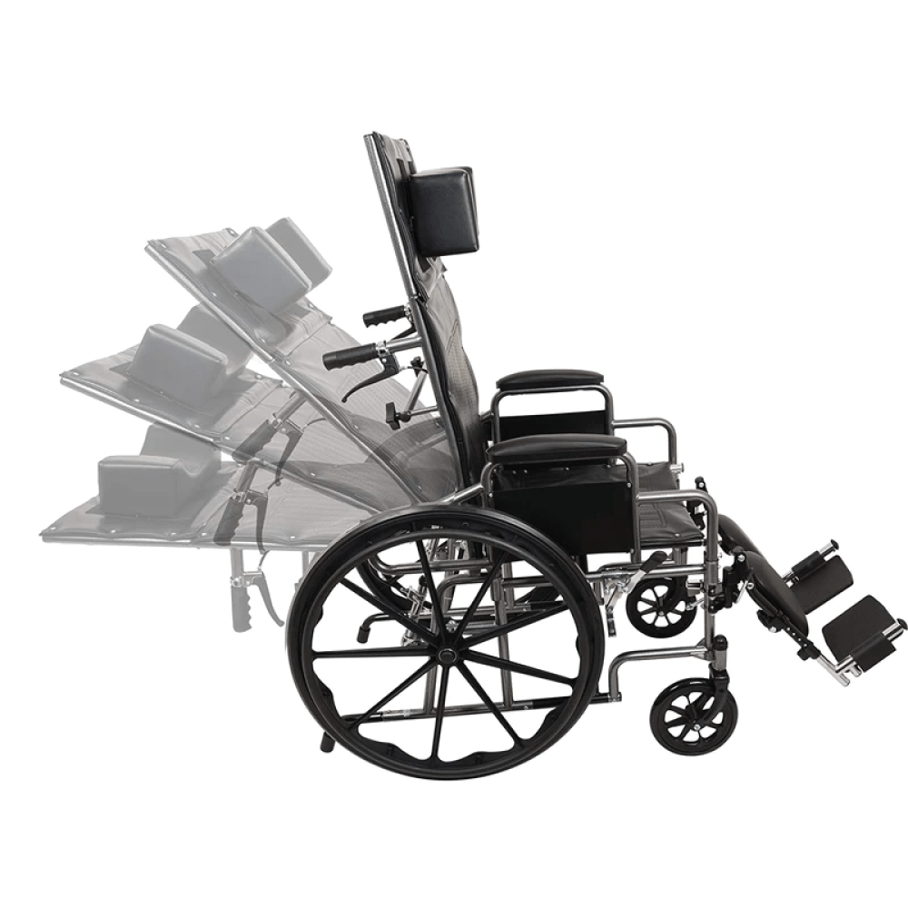 ProBasics Reclining Wheelchair with Removable Arms and Elevating Legrests - Carex Health Brands