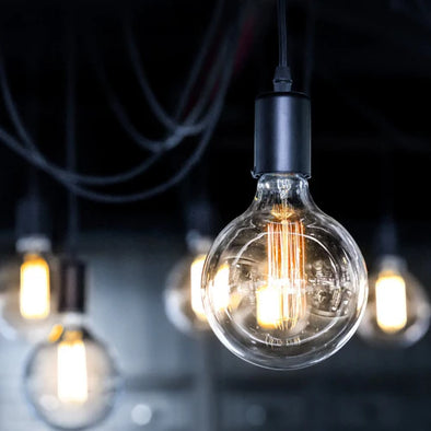 A close up image of a lightbulb