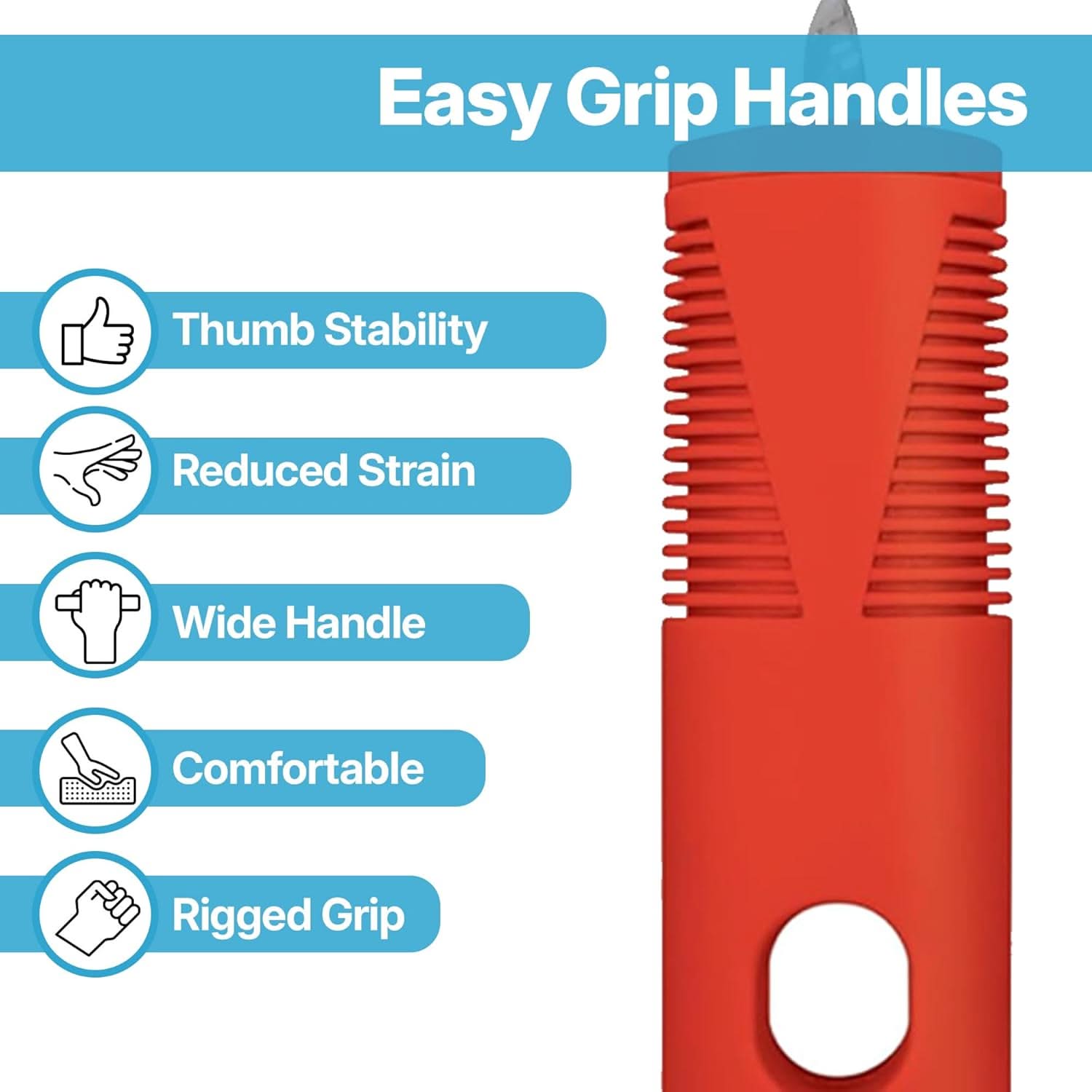 Adding Eating Tools Carex Adaptive Eating Utensils Set - 5 Piece Set for Full Course Meals