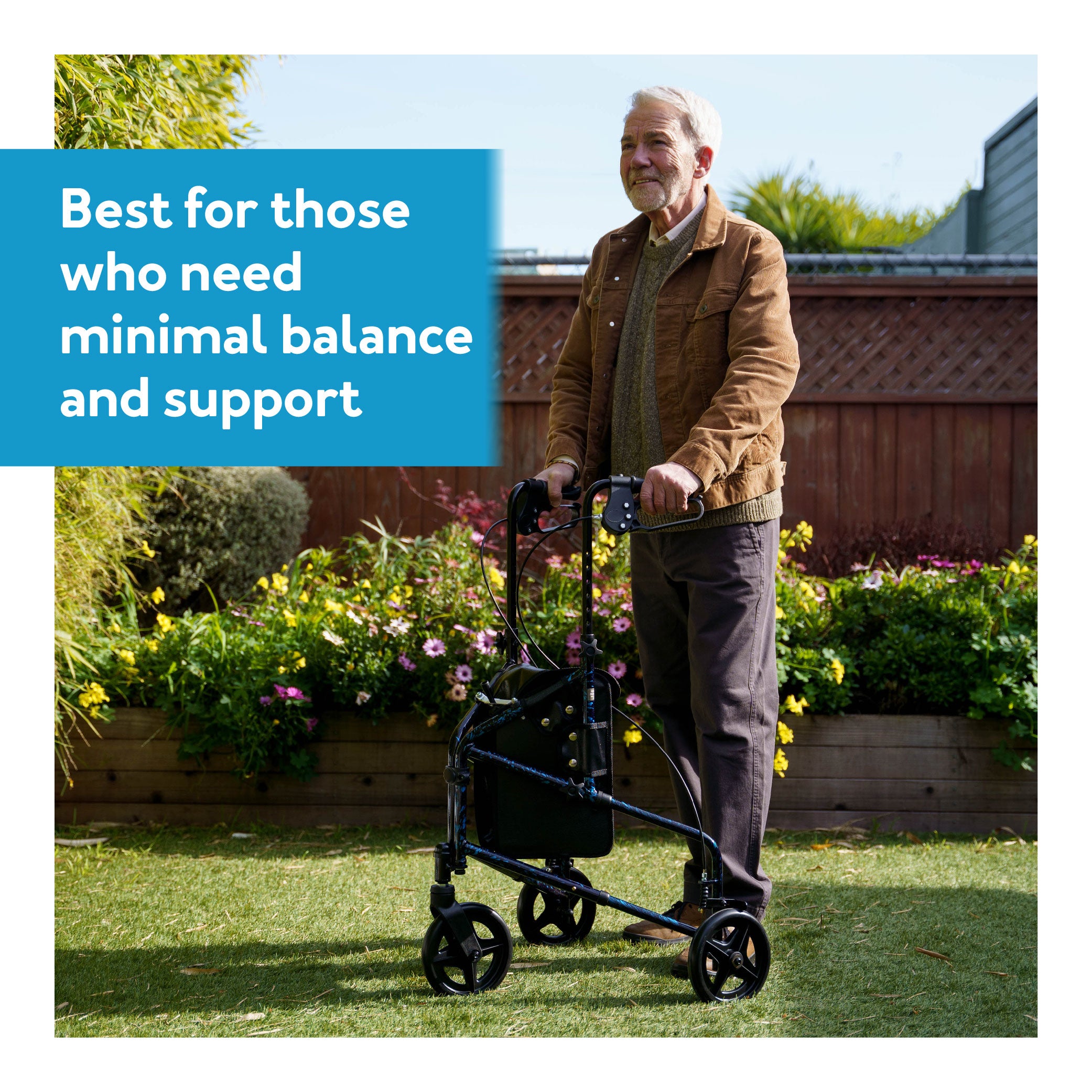 Carex Trio Rolling Walker - Best for those who need minimal balance and support.
