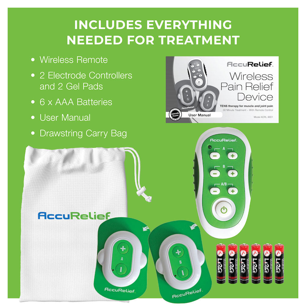 AccuRelief Wireless TENS Unit with Remote Control, TENS Pain