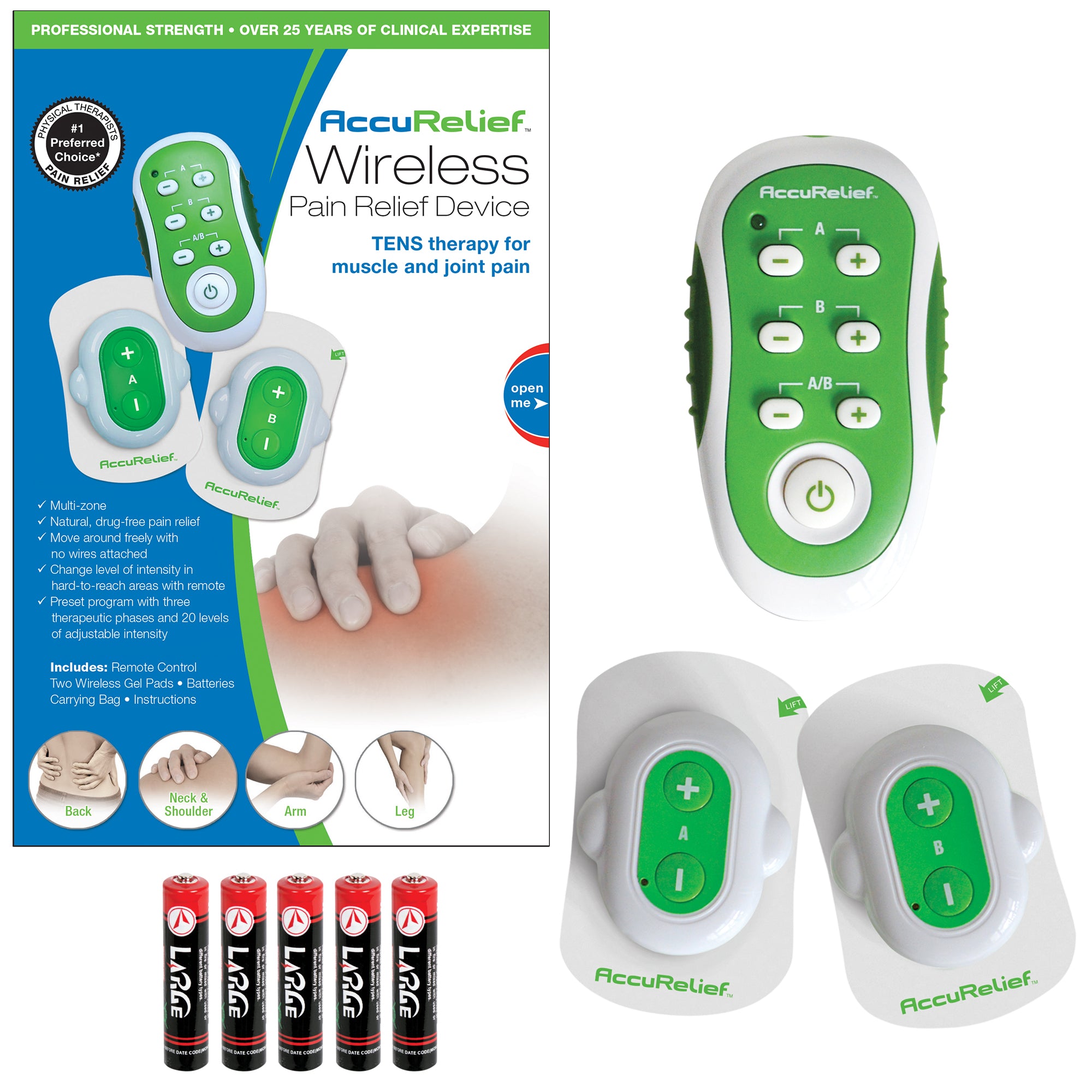AccuRelief&trade; Wireless TENS Unit - Carex Health Brands