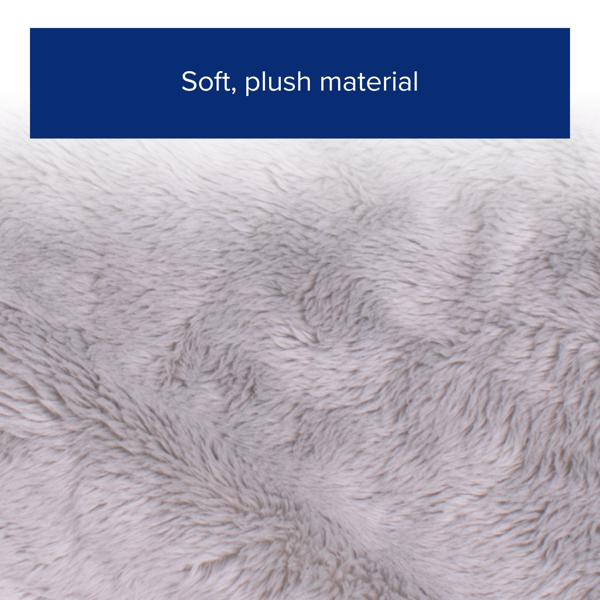 Close-up texture of the soft, plush fabric used on Bed Buddy therapy gloves.