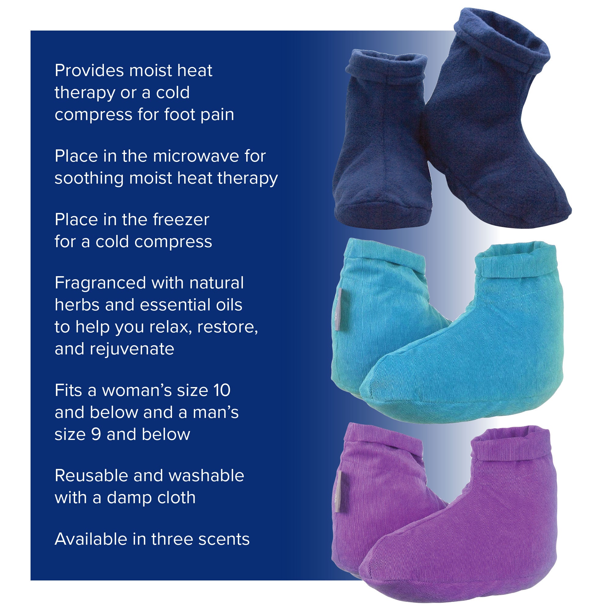 Heating Pad Microwavable Slipper Socks Bed Buddy Foot Warmers– Carex