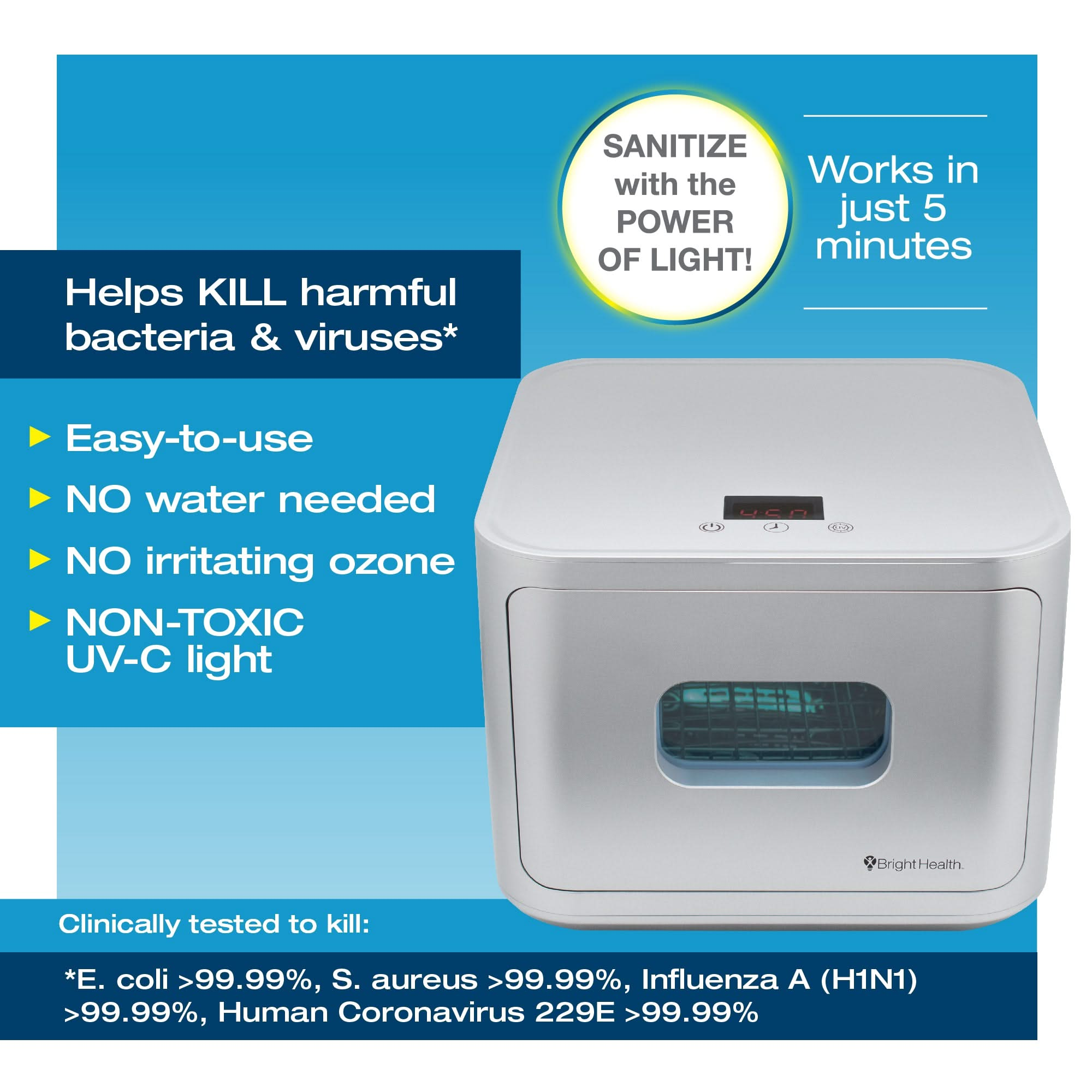 Bright Health Multipurpose UV Light Sanitizer key features