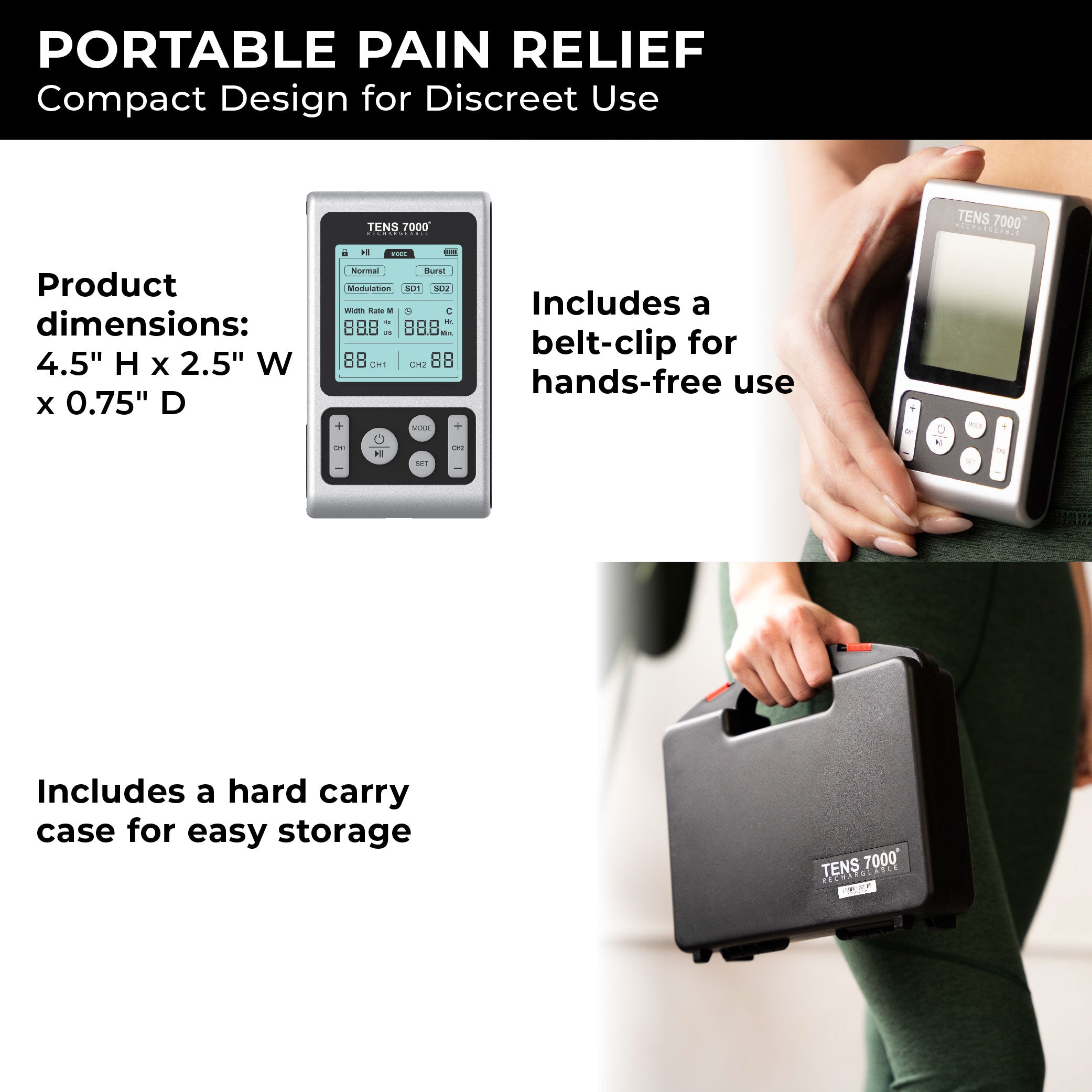 1 Rated Best TENS Unit for Pain Relief & Muscle Recovery