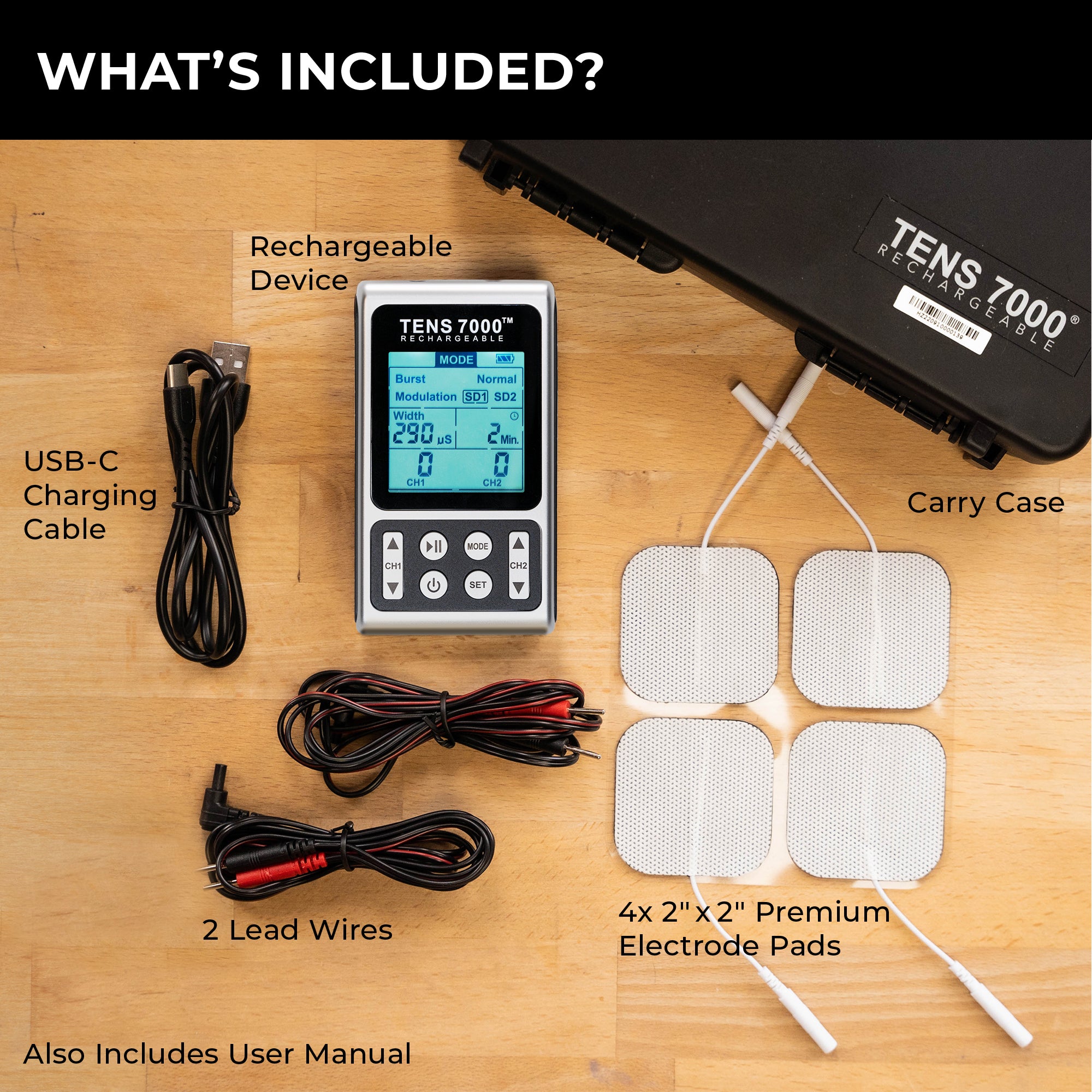 Tens Machine Box TENS 7000 Rechargeable TENS Unit - Ready to Conquer Your Pain?– Carex