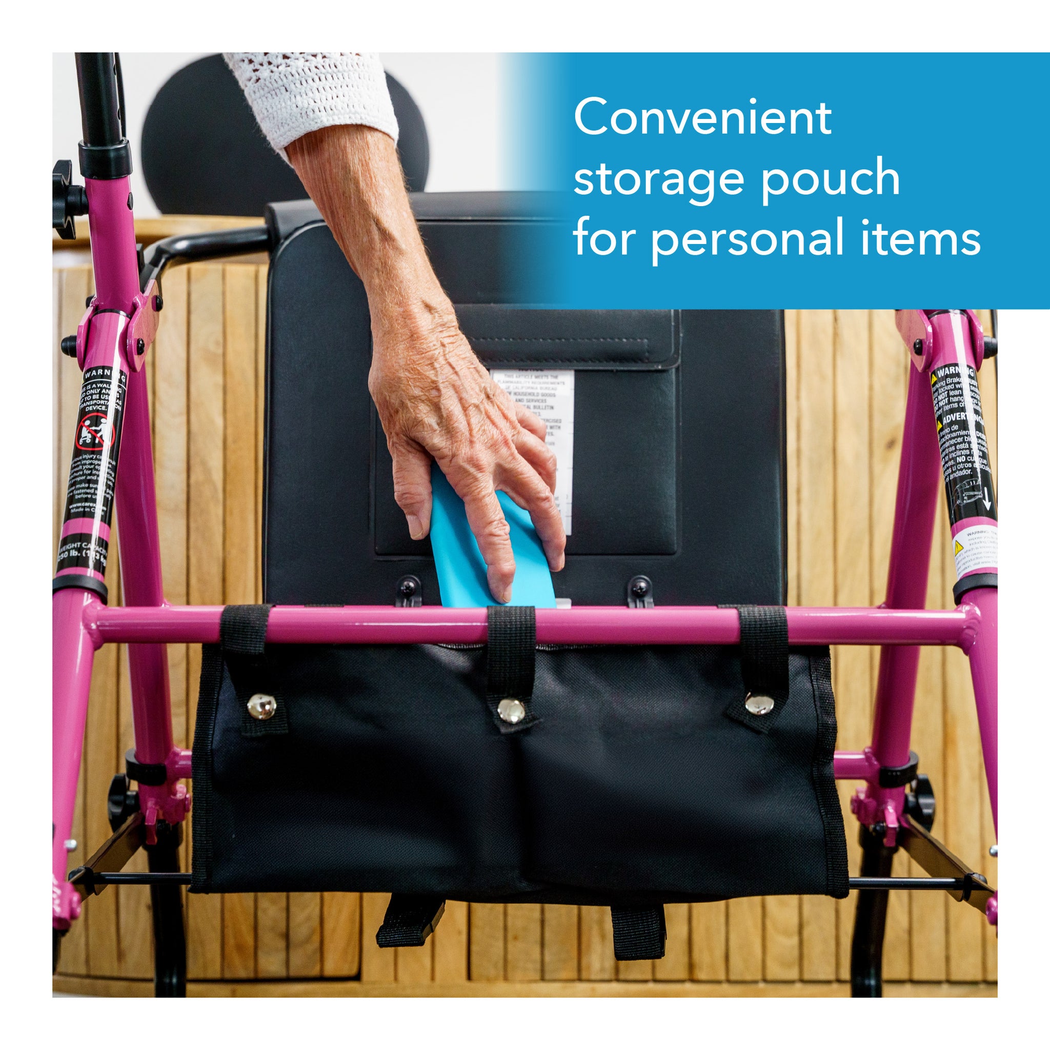 Carex Step 'N Rest® Rolling Walker - Carex Health Brands