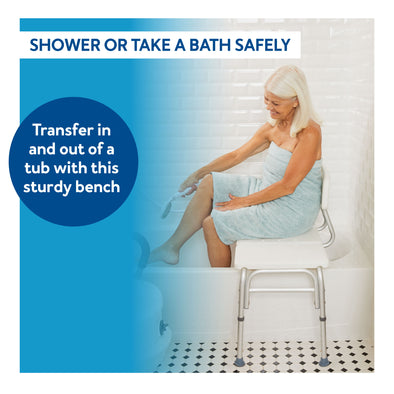 Carex Classics Transfer Bench For Bath Safety And Independence