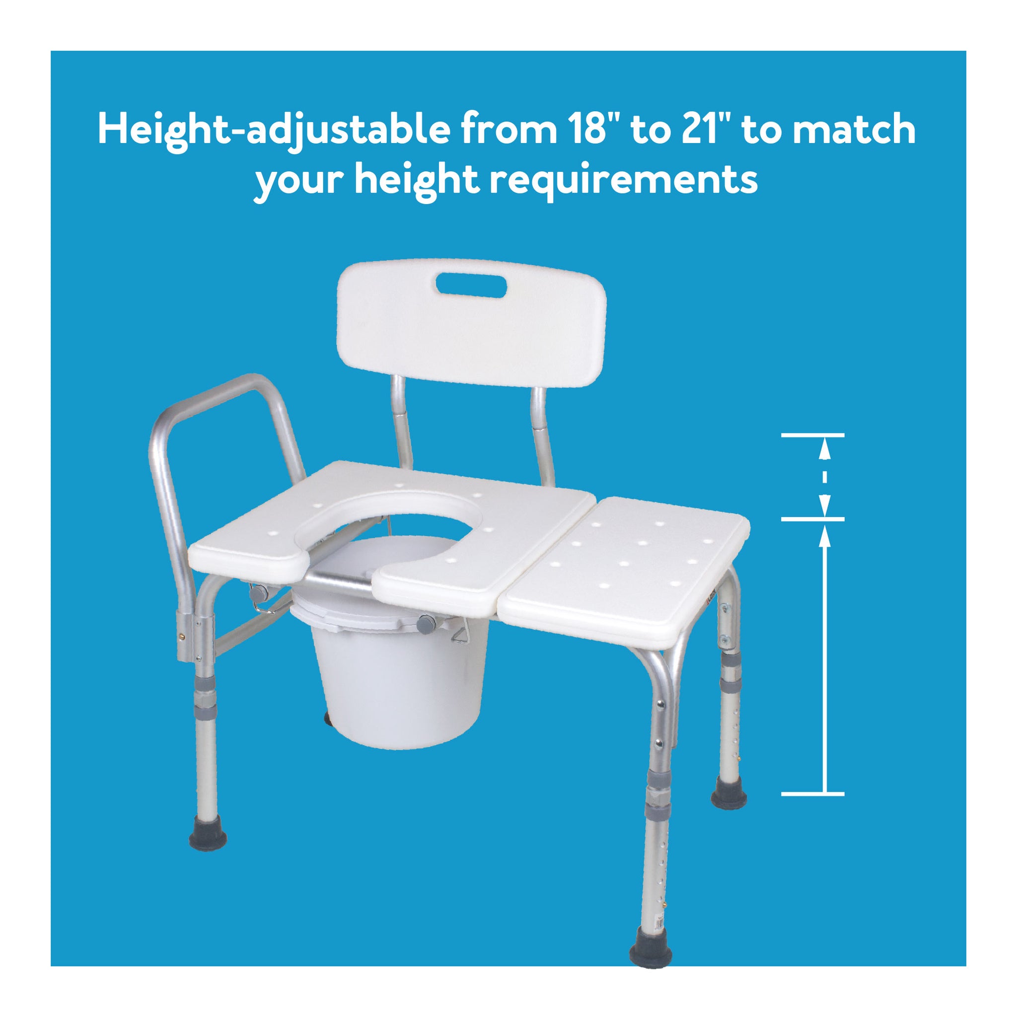 Carex Bathtub Transfer Bench With Opening & Bucket - Carex Health Brands