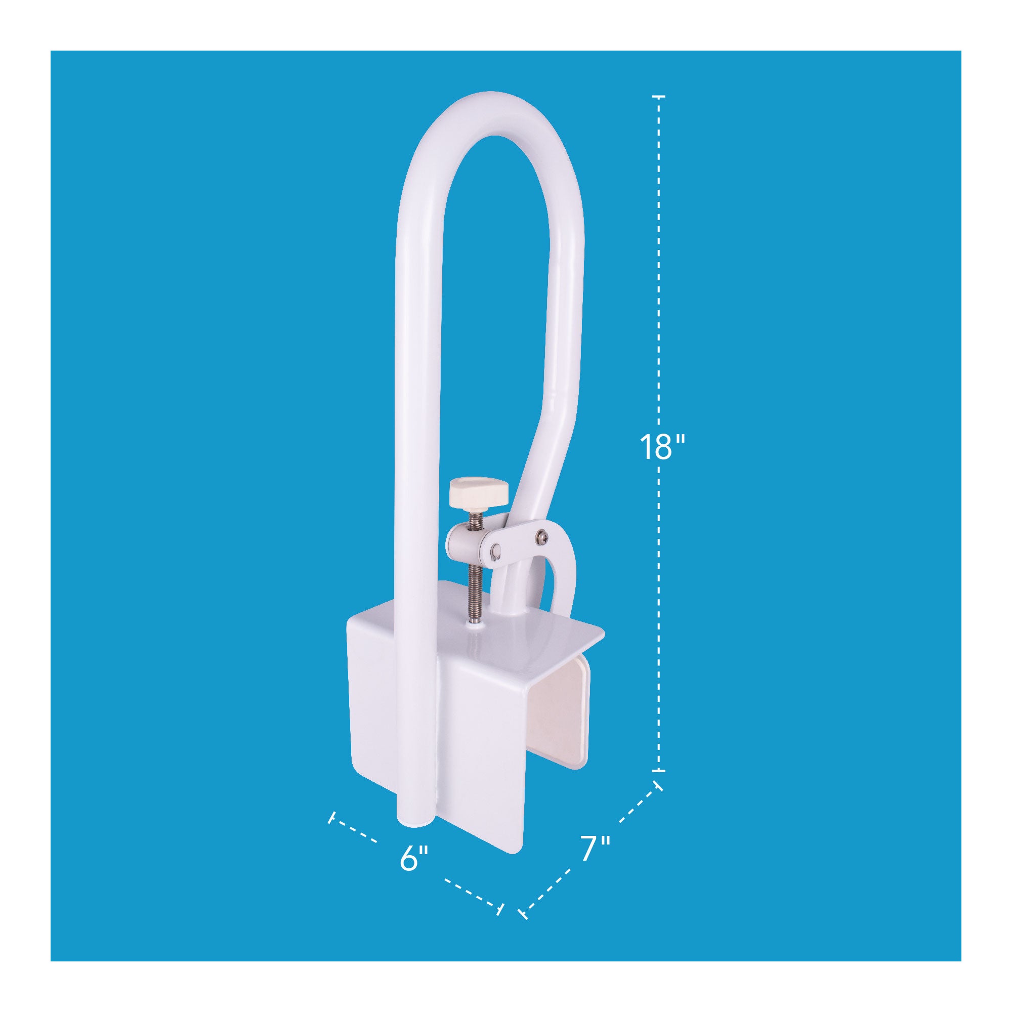 Carex White Bathtub Rail for Fiberglass Tubs & Clawfoot Tub