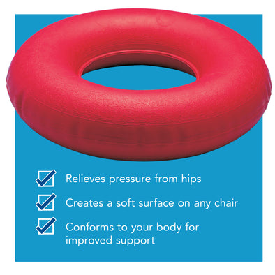 Carex Inflatable Rubber Ring - Inflatable Donut Cushion