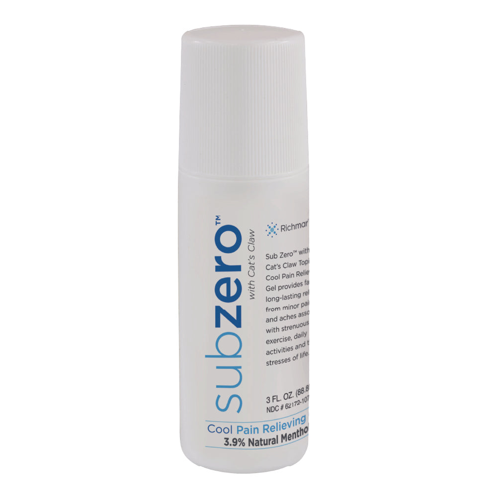 Sub Zero Cooling Pain Relief Gel 3oz Roll-On - Joint Relief and