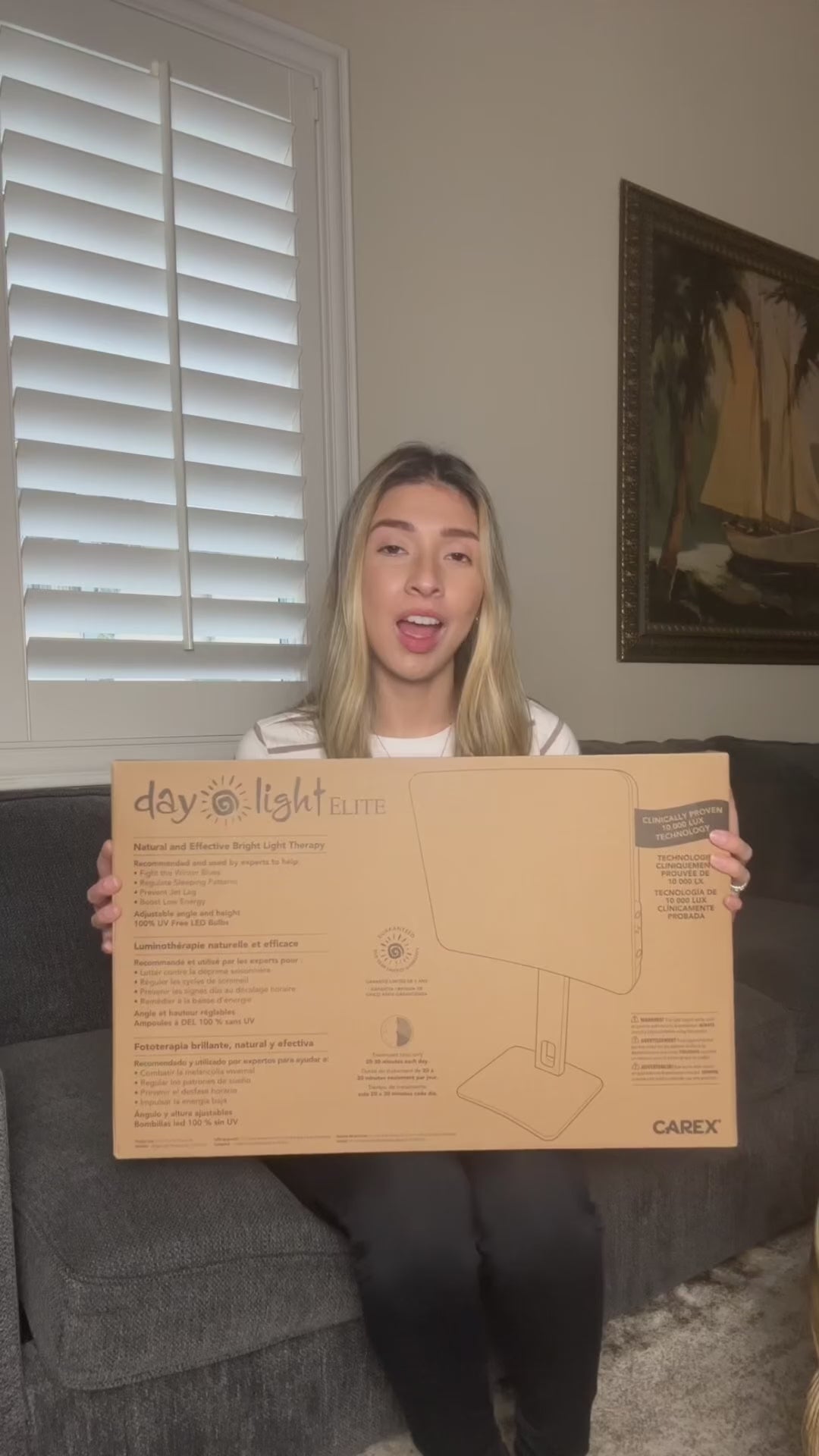 light box for energy boost Lumie Vitamin L Therapy Lamp - Portable, Slim Design - 10,000 Lux Daylight Lamp - Detachable Stand, Cool White LEDs & Rippled Diffuser Carex Day-Light Elite Light Therapy