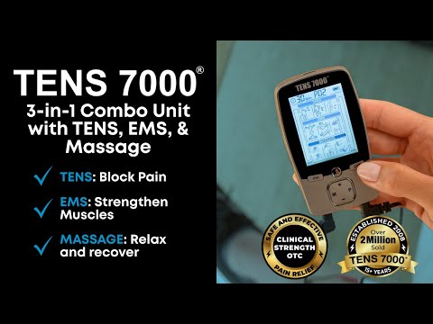 TENS 7000 3-in-1 Combo Unit with TENS, EMS, & Massage