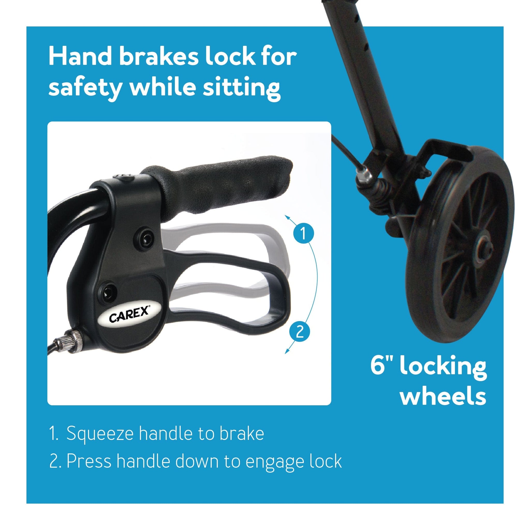 Carex Step 'N Rest® Rolling Walker - Carex Health Brands