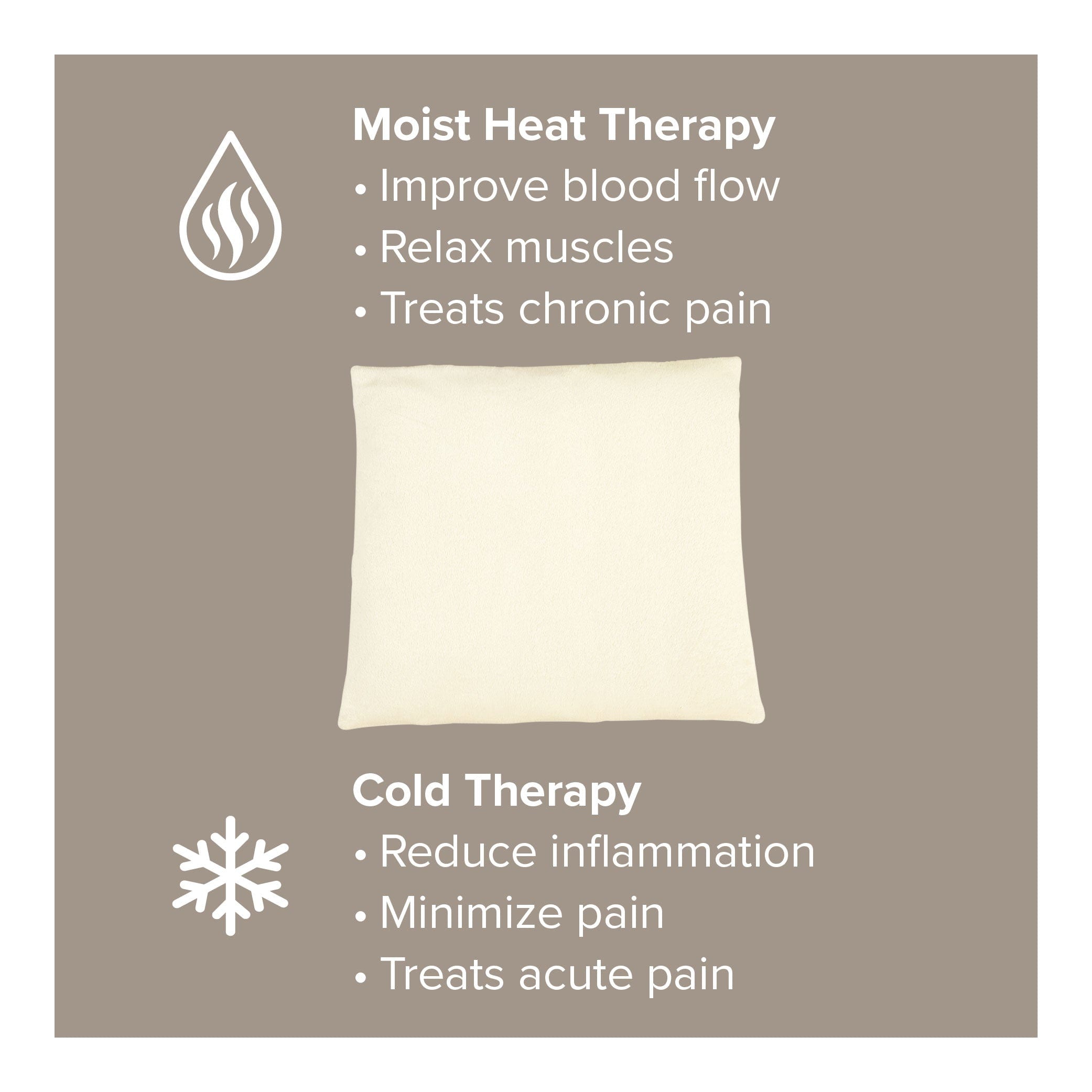 Bed Buddy Comfort Pack - Moist heat therapy to improve blood flow, relax muscles, and treat chronic pain - Cold therapy to reduce inflammation, minimize pain, and treat acute pain