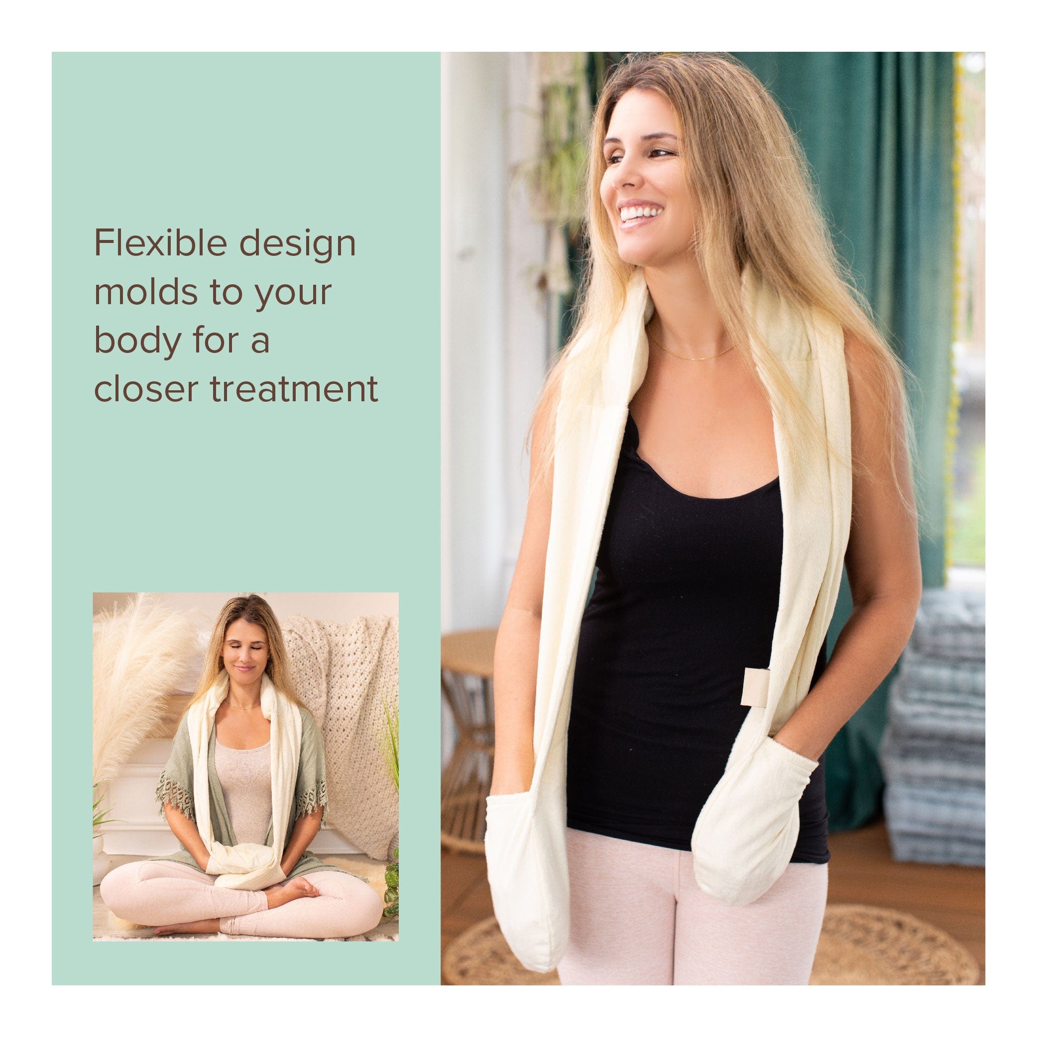 Bed Buddy Neck & Hand Wrap - Flexible design molds to your body for a closer treatment