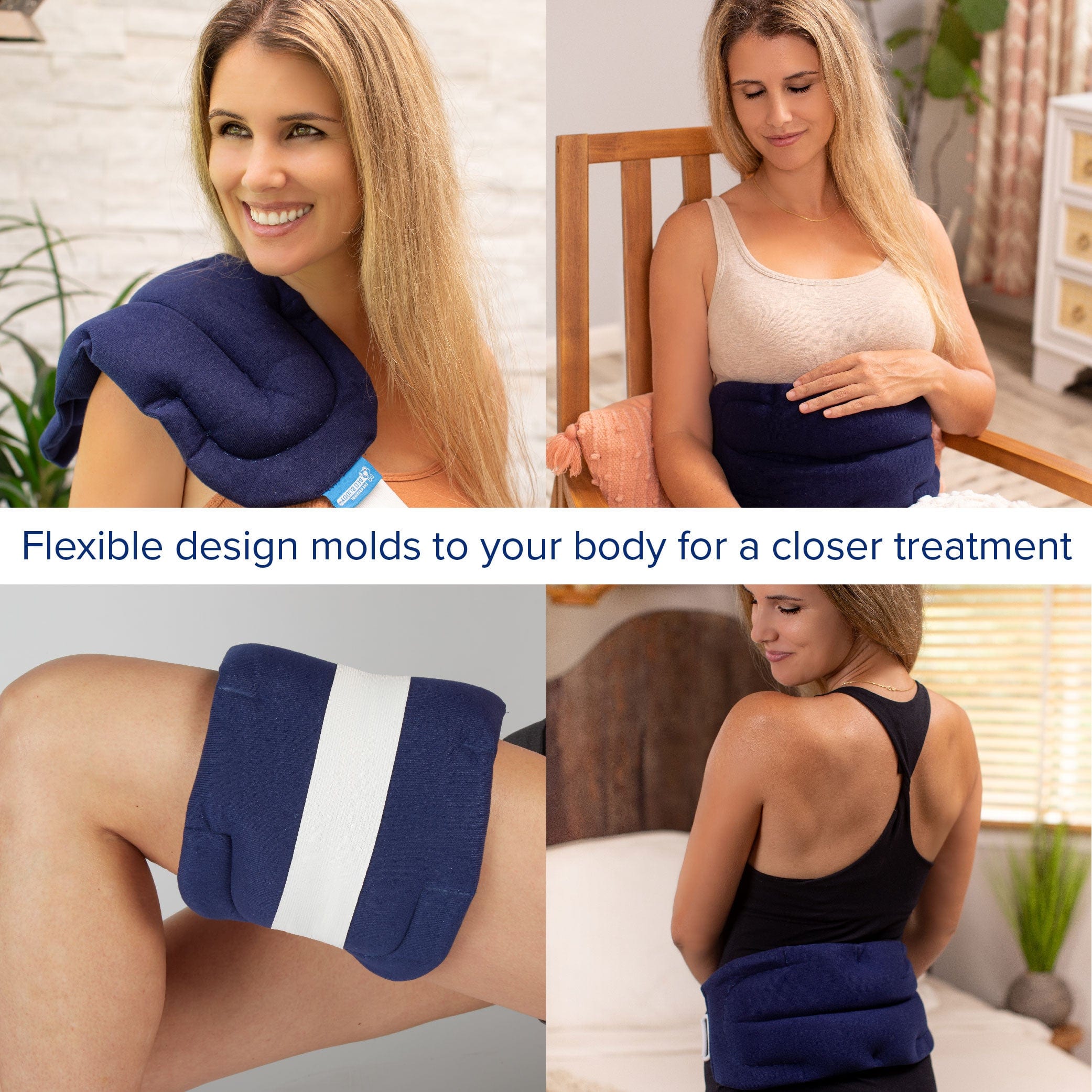 Bed Buddy Back Wrap - Flexible design molds to your body for a closer treatment