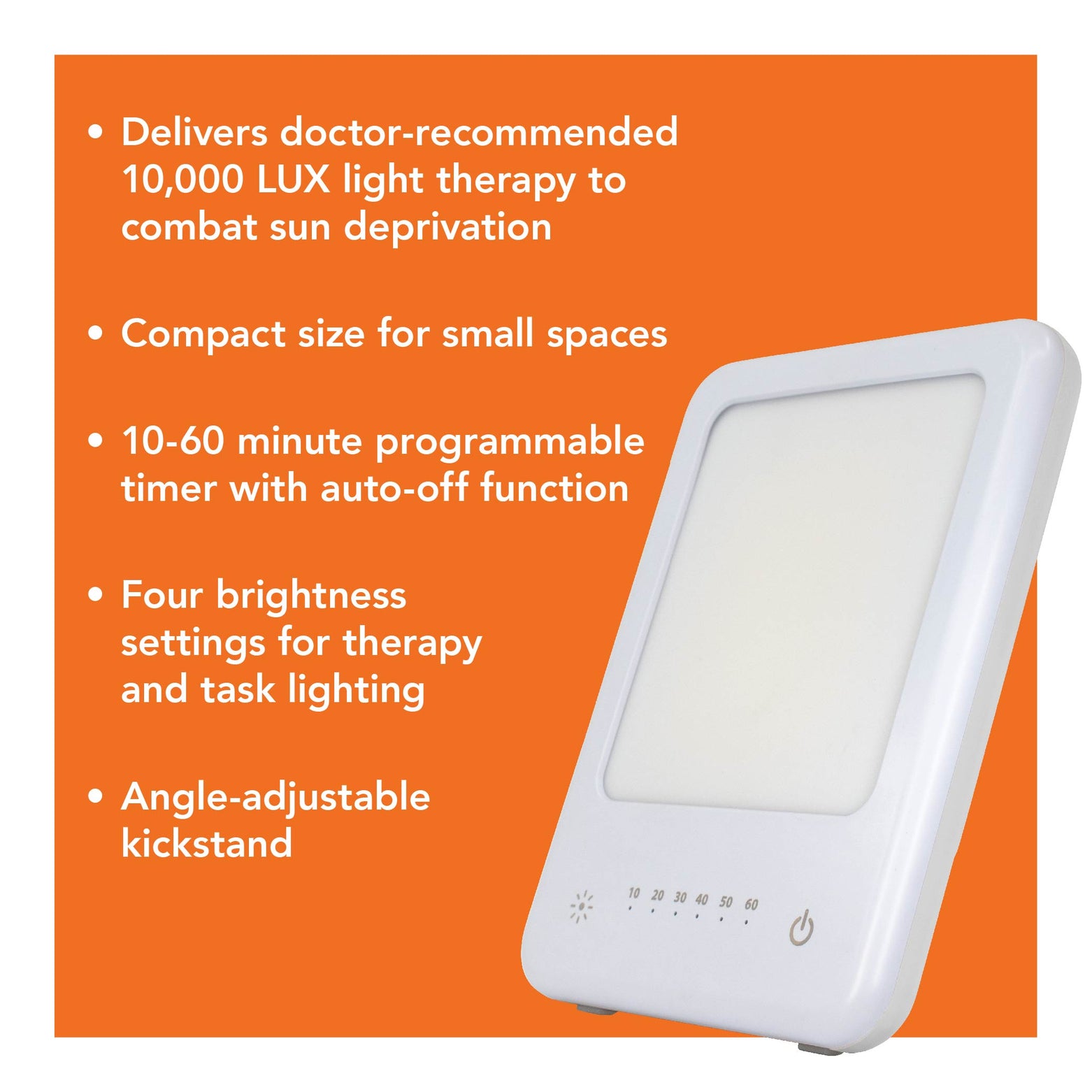 TheraLite Glow Small Light Therapy Lamp with Timer - Carex Health Brands