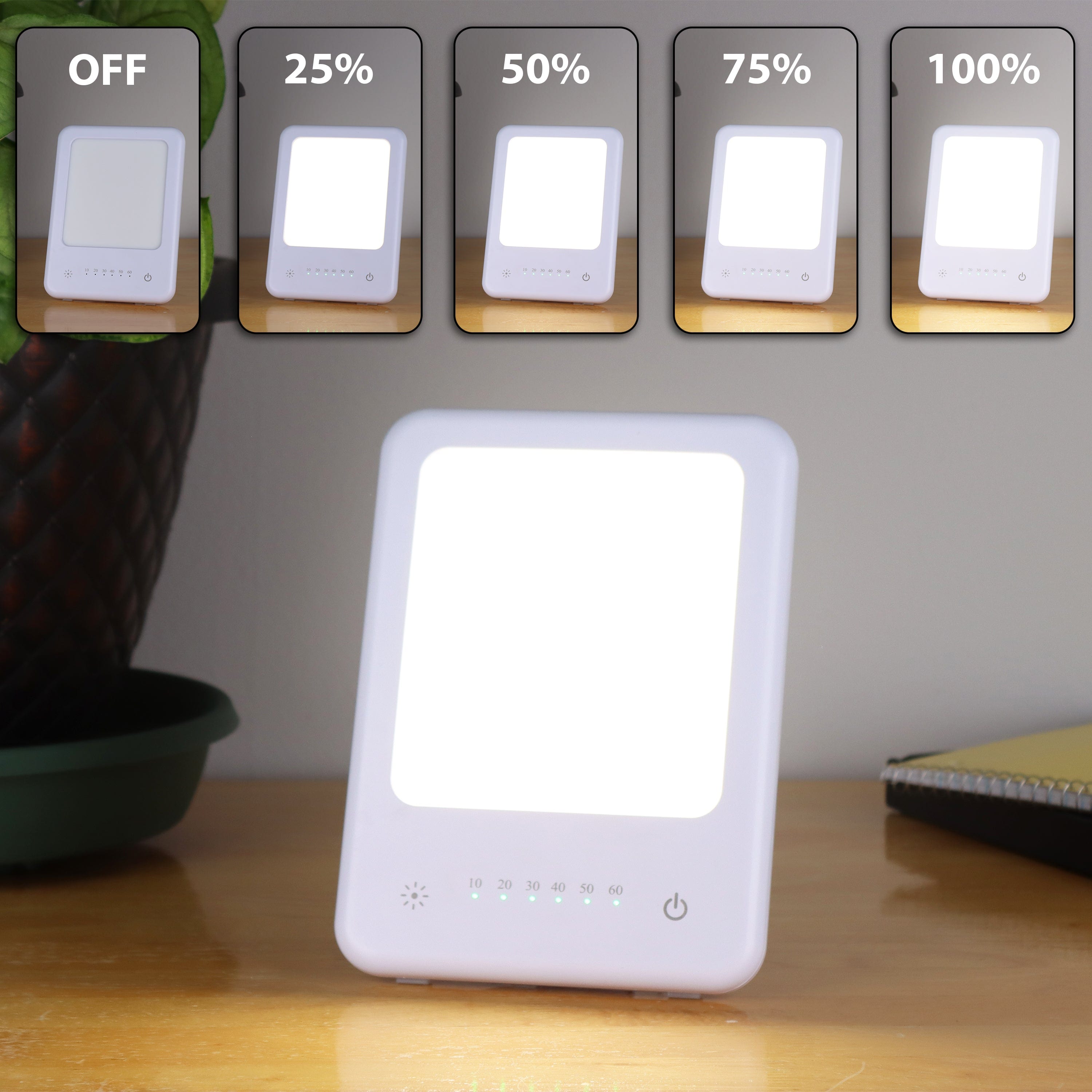 TheraLite Glow Small Light Therapy Lamp with Timer - Carex Health Brands