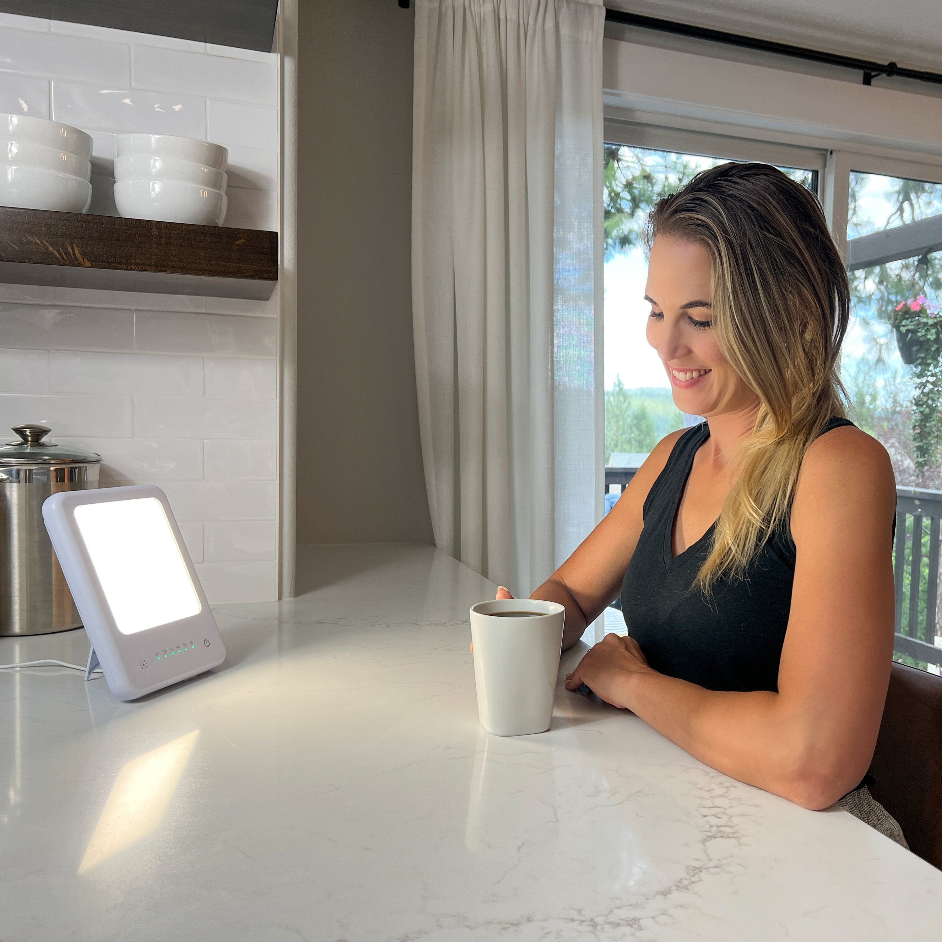 TheraLite Glow Small Light Therapy Lamp with Timer - Carex Health Brands