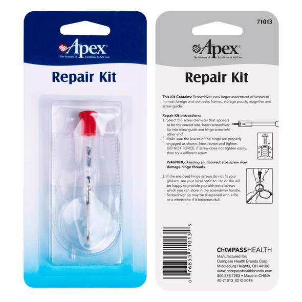 Apex Red Cap Eyeglass Repair Kit - Carex Health Brands