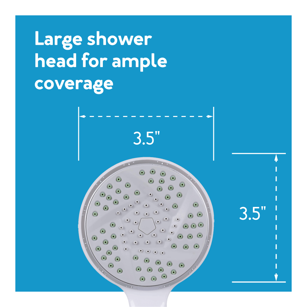 Carex HandHeld Shower Head With Diverter Valve