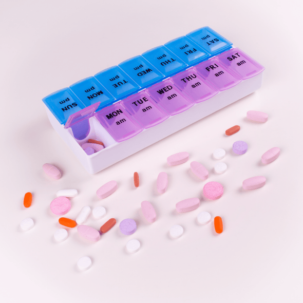 Apex Weekly Twice-A-Day Pill Organizer - Carex Health Brands