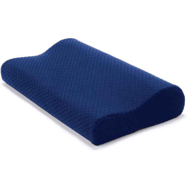 Carex Premium Quality Memory-Foam Travel Pillow for Neck Support, Relieves  Pain, 0.9 lbs, Blue 