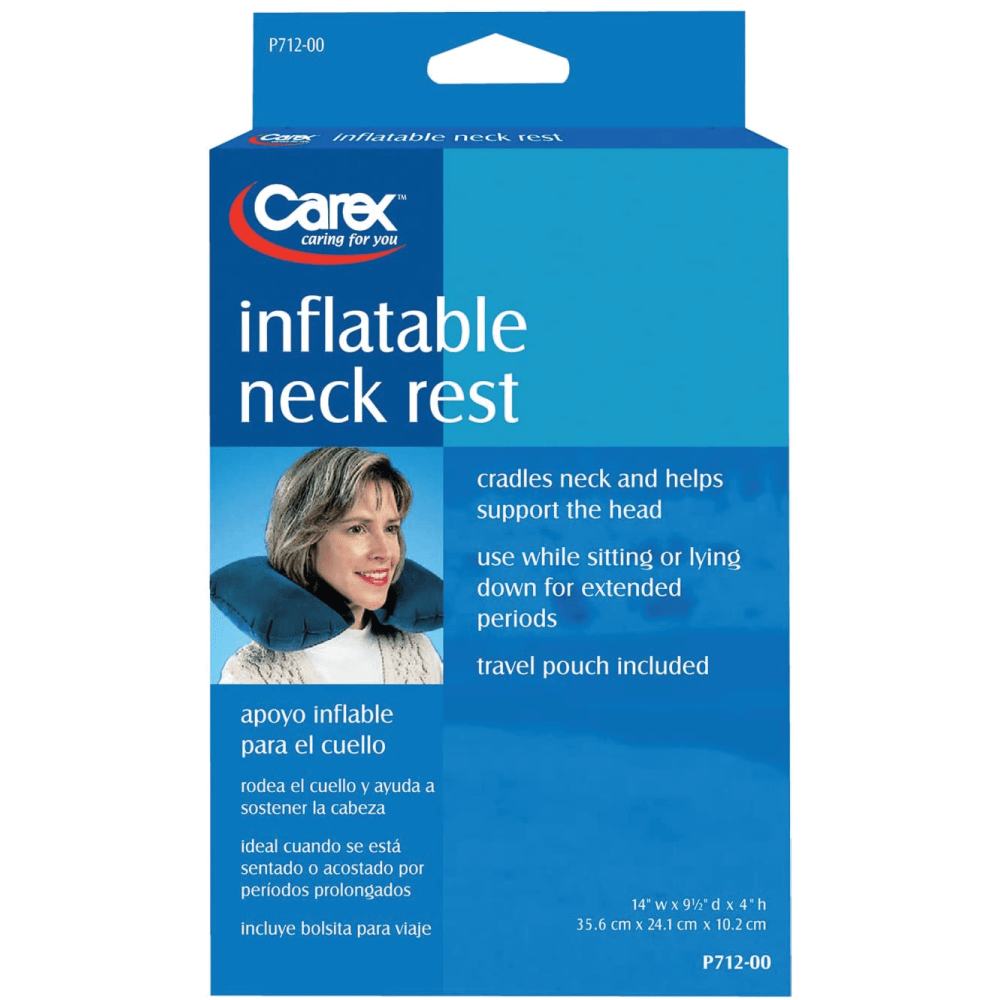 Carex Premium Quality Memory-Foam Travel Pillow for Neck Support, Relieves  Pain, 0.9 lbs, Blue