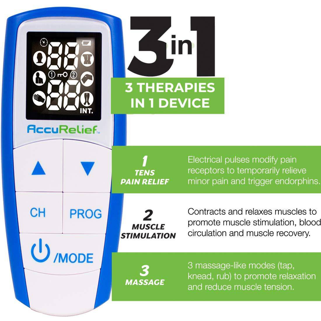 i-Therapy Deluxe TENS, EMS, & Massage 3-in-1 Combo Device