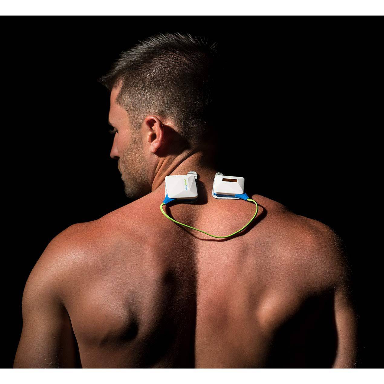 Male with Acute Neck Pain, Electrodes To Tens Unit Stock Image - Image of  killer, male: 12641955