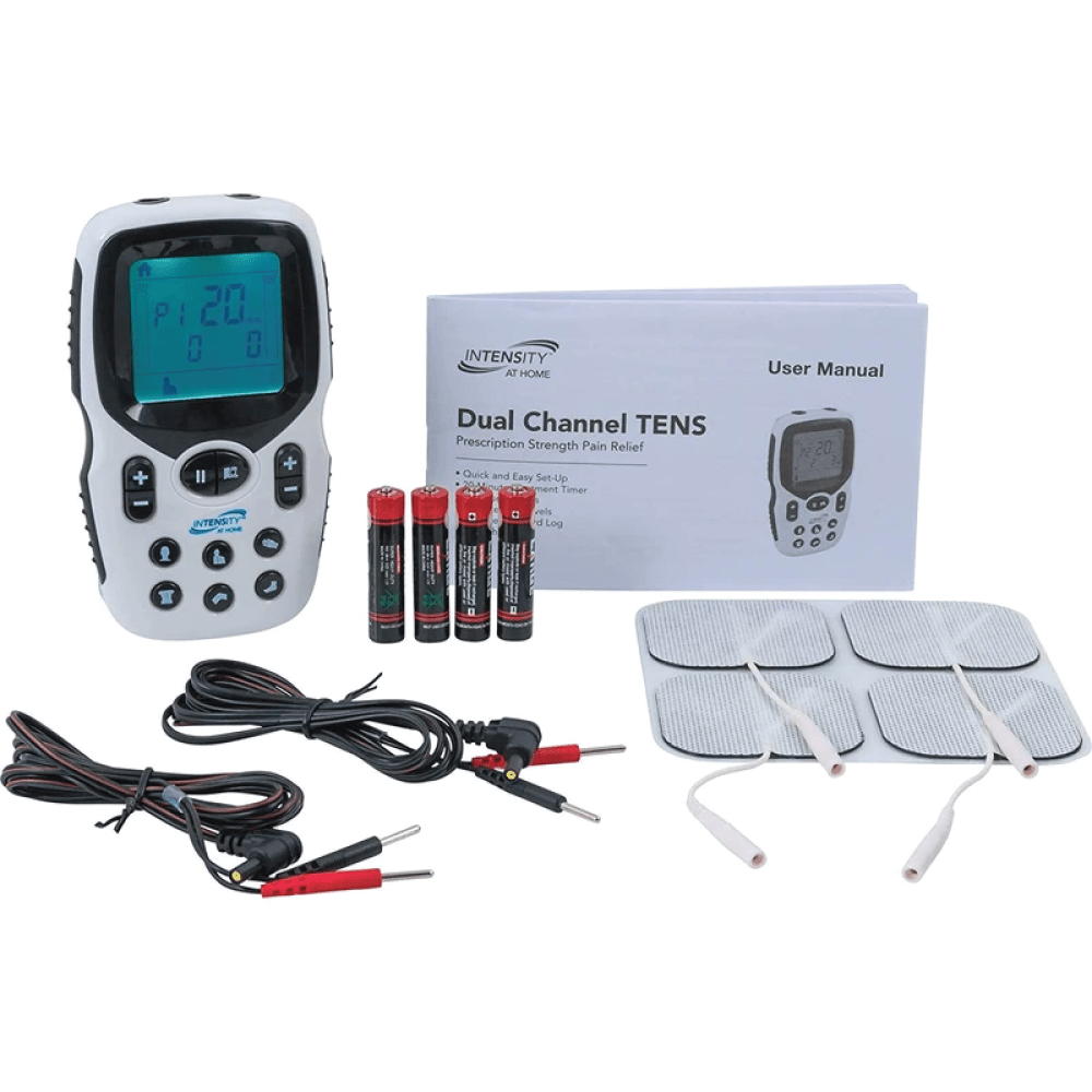 Intensity at Home TENS Unit Muscle Stimulator Dual Channel Pain Relief.  NEW.