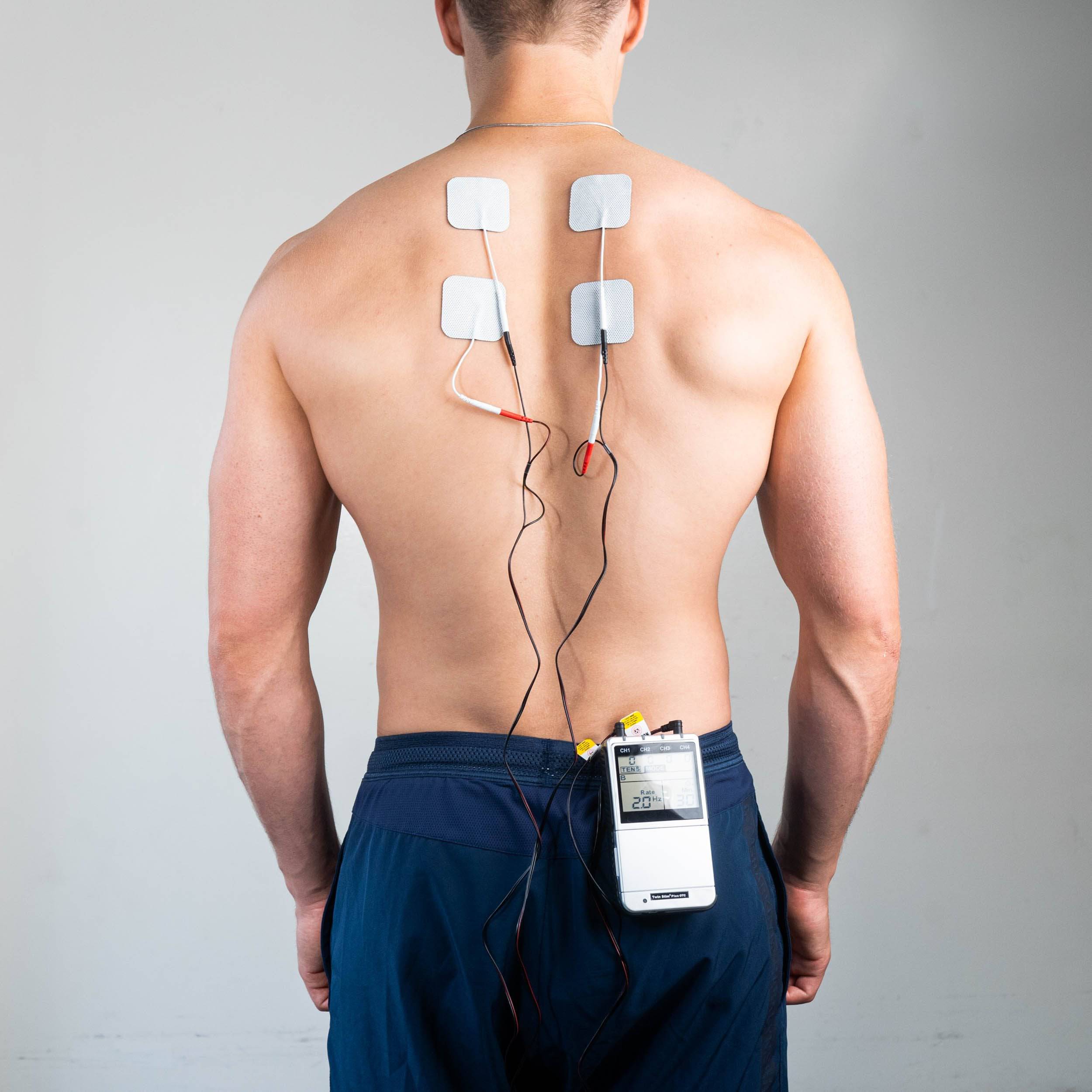 TENS EMS Combo Unit Electro Muscle Stimulator by Quad Stim Plus - 4  Channels - OTC Stim Tens Machine for Pain 