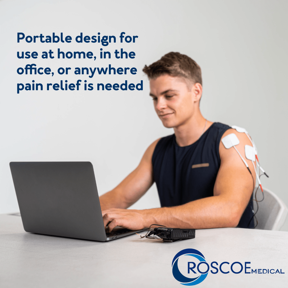 Roscoe Medical TENS Unit and EMS Muscle Stimulator - OTC TENS Machine for Back  Pain Relief, Lower